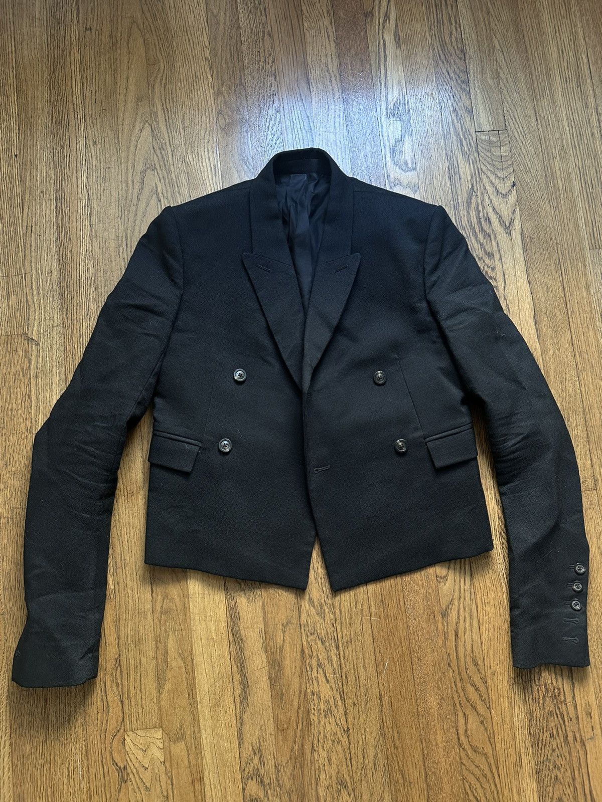 image of Rick Owens Fw17 Glitter Jacket in Black, Men's (Size Medium)