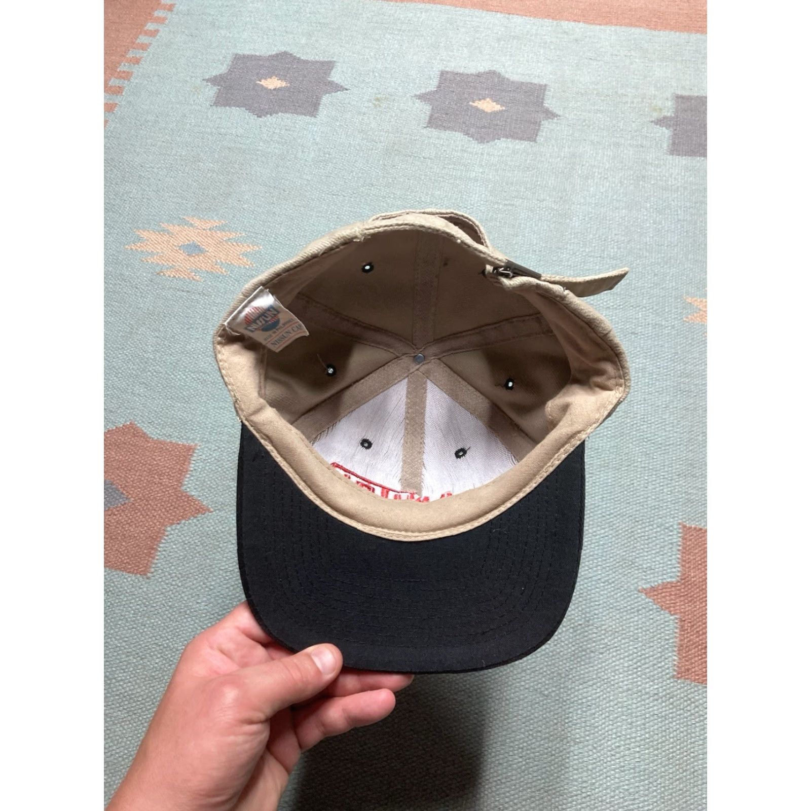 Vintage VINTAGE Manitou Strapback Hat Cap Adjustable Tan Beige Beige Men Adjustable Hat Cap Manitou Strapback Mens Size ONE SIZE - 5 Thumbnail