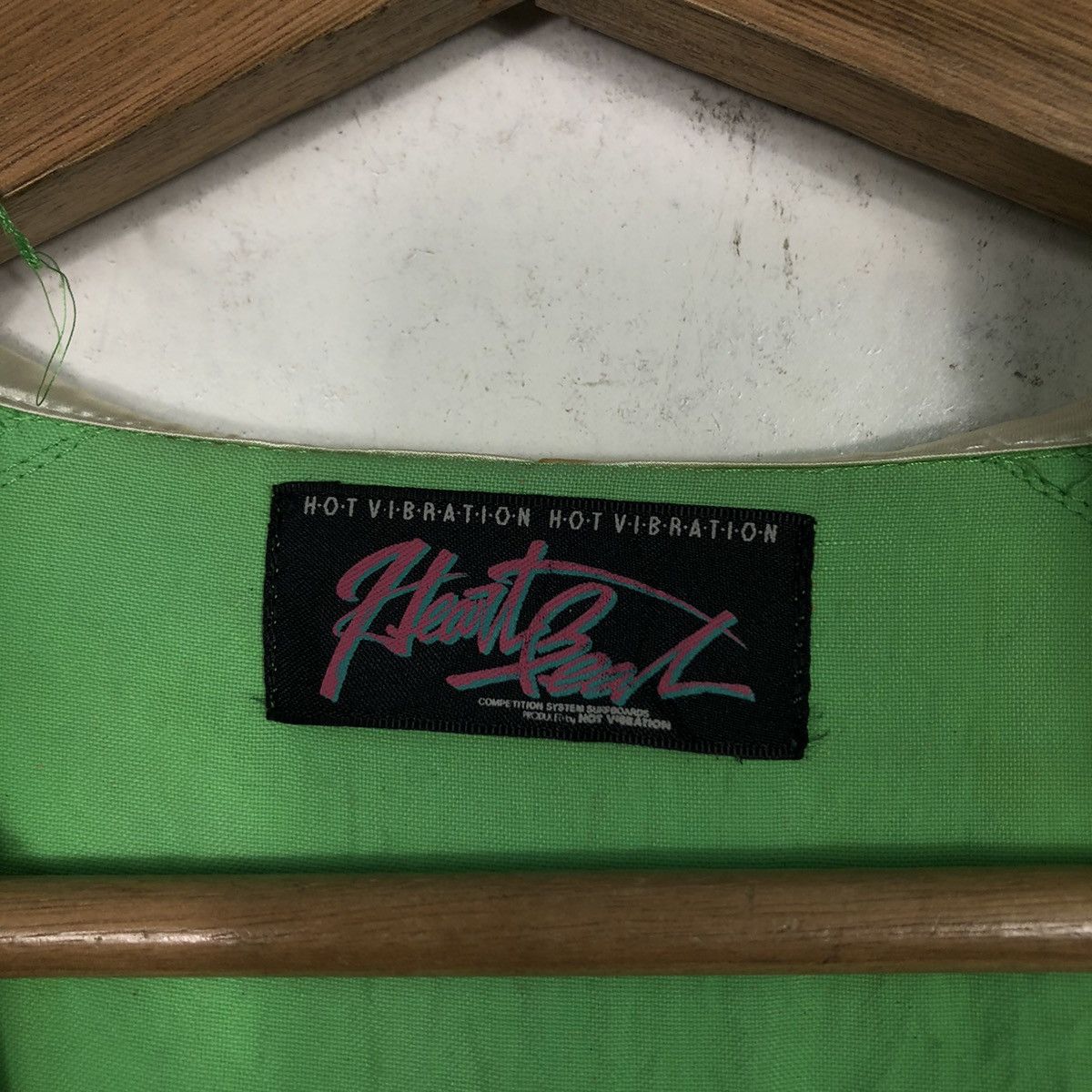 Japanese Brand 80s Heart Beat Club Neon Green Parka Vibration Surf Skate Size US M / EU 48-50 / 2 - 19 Thumbnail