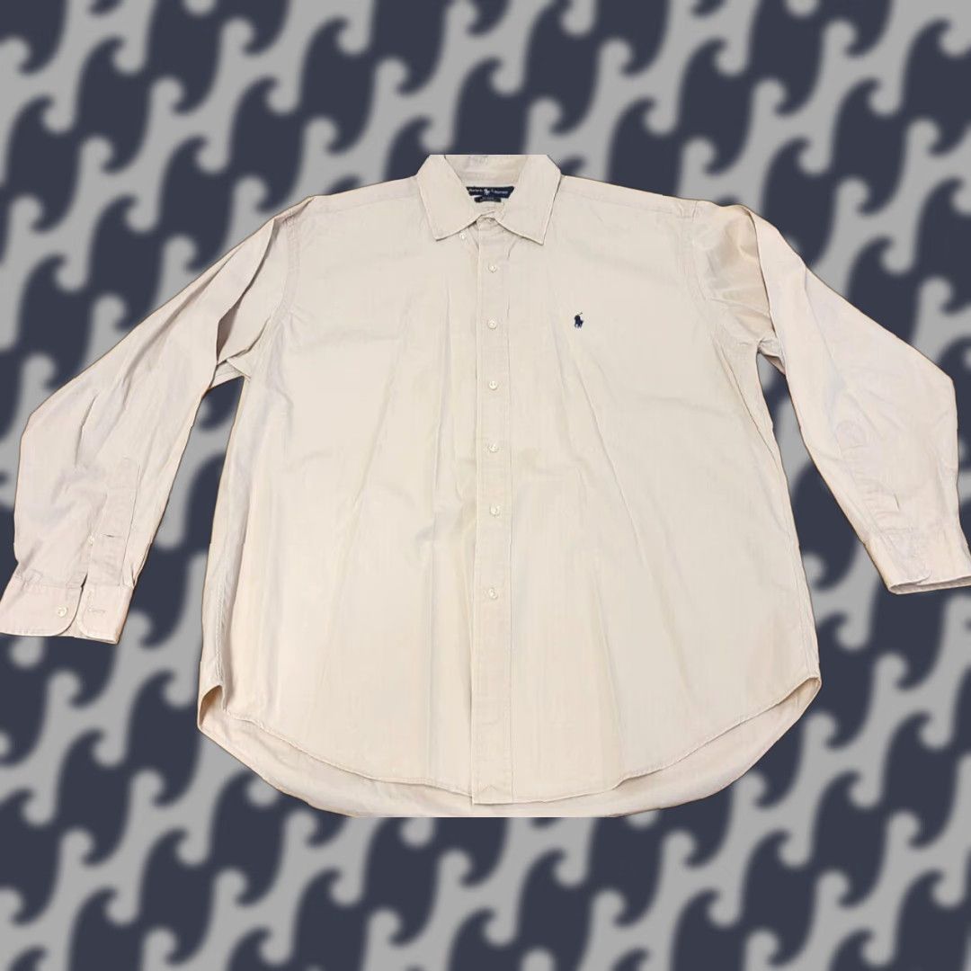 Polo Ralph Lauren Polo Ralph Lauren Shirt Men's Beige L Long Sleeve Button-Down Cotton Size US L / EU 52-54 / 3 - 1 Thumbnail