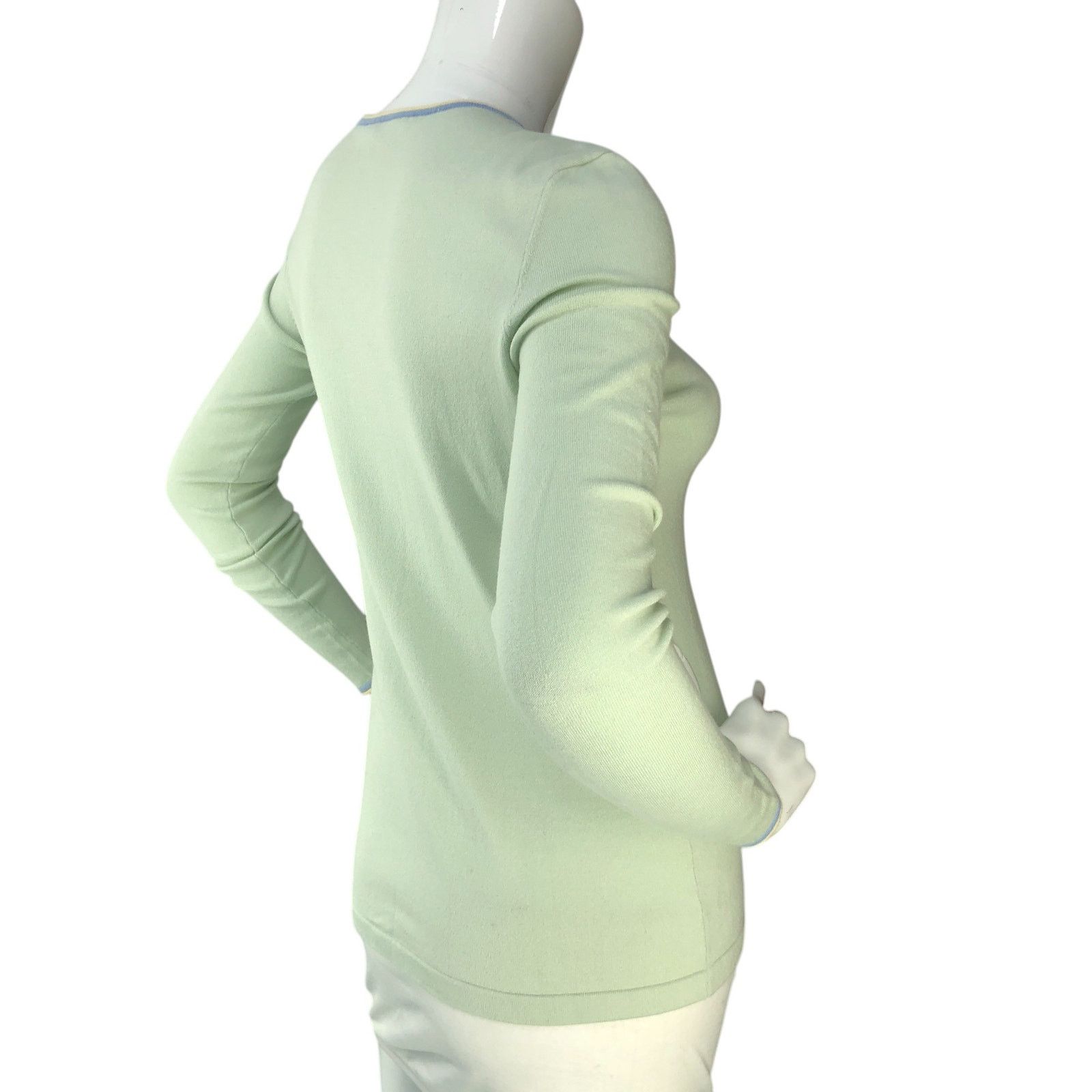 J.McLaughlin J McLaughlin Size XS Sweater Tight Knit Long Sleeve Green Size XS / US 0-2 / IT 36-38 - 8 Thumbnail