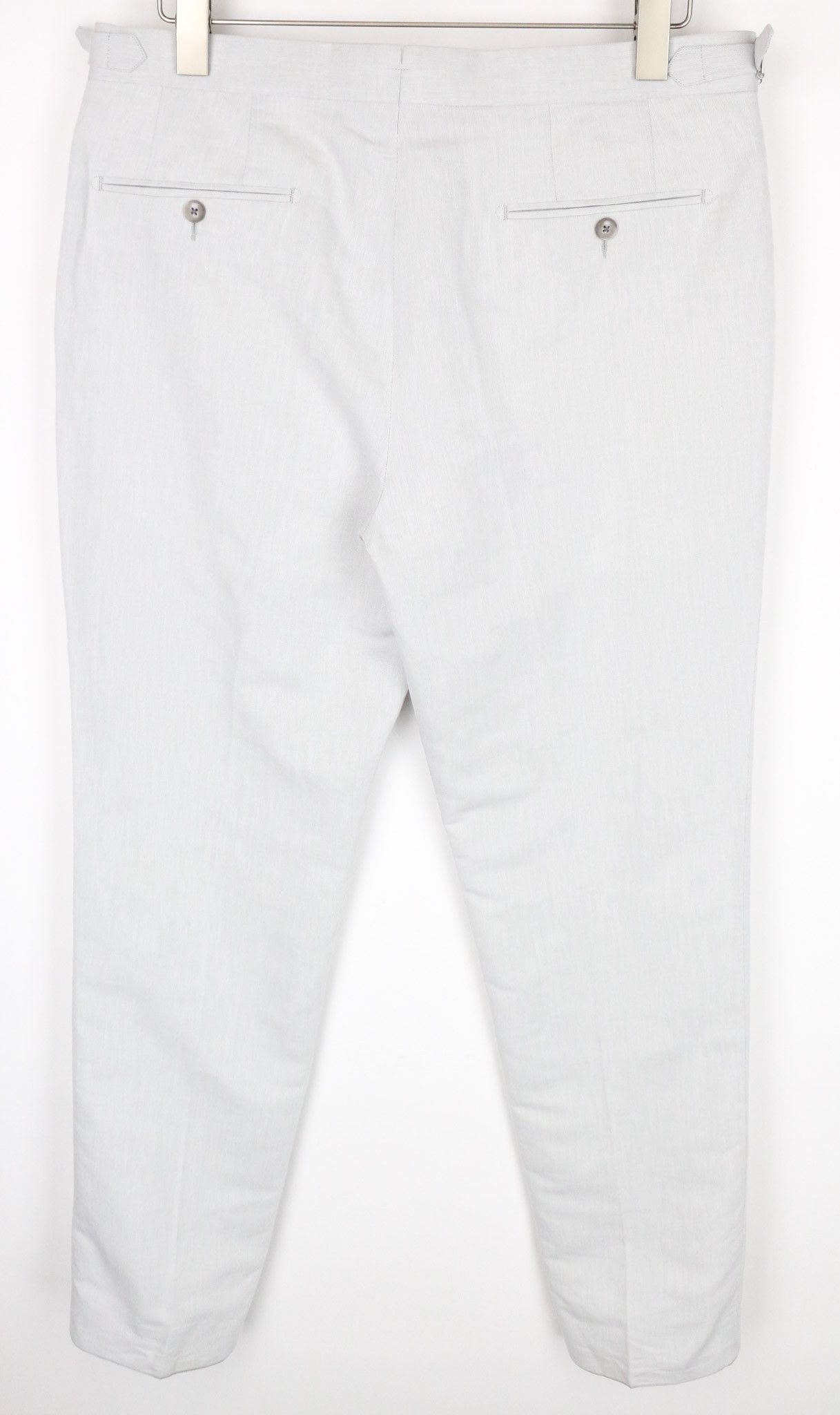 Suitsupply HAVANA PATCH UK40S Grey Slim Linen Cotton Suit 73445 Size 40S - 7 Thumbnail