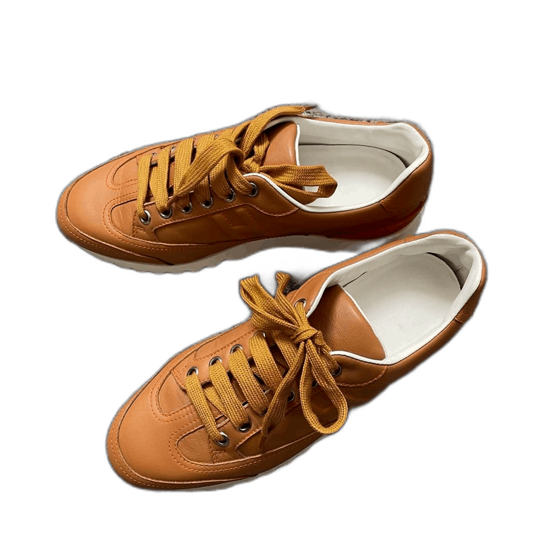 Hermes Hermes Brown Leather Sneakers Size 36.5-2506 Size US 8 / IT 38 - 1 Thumbnail