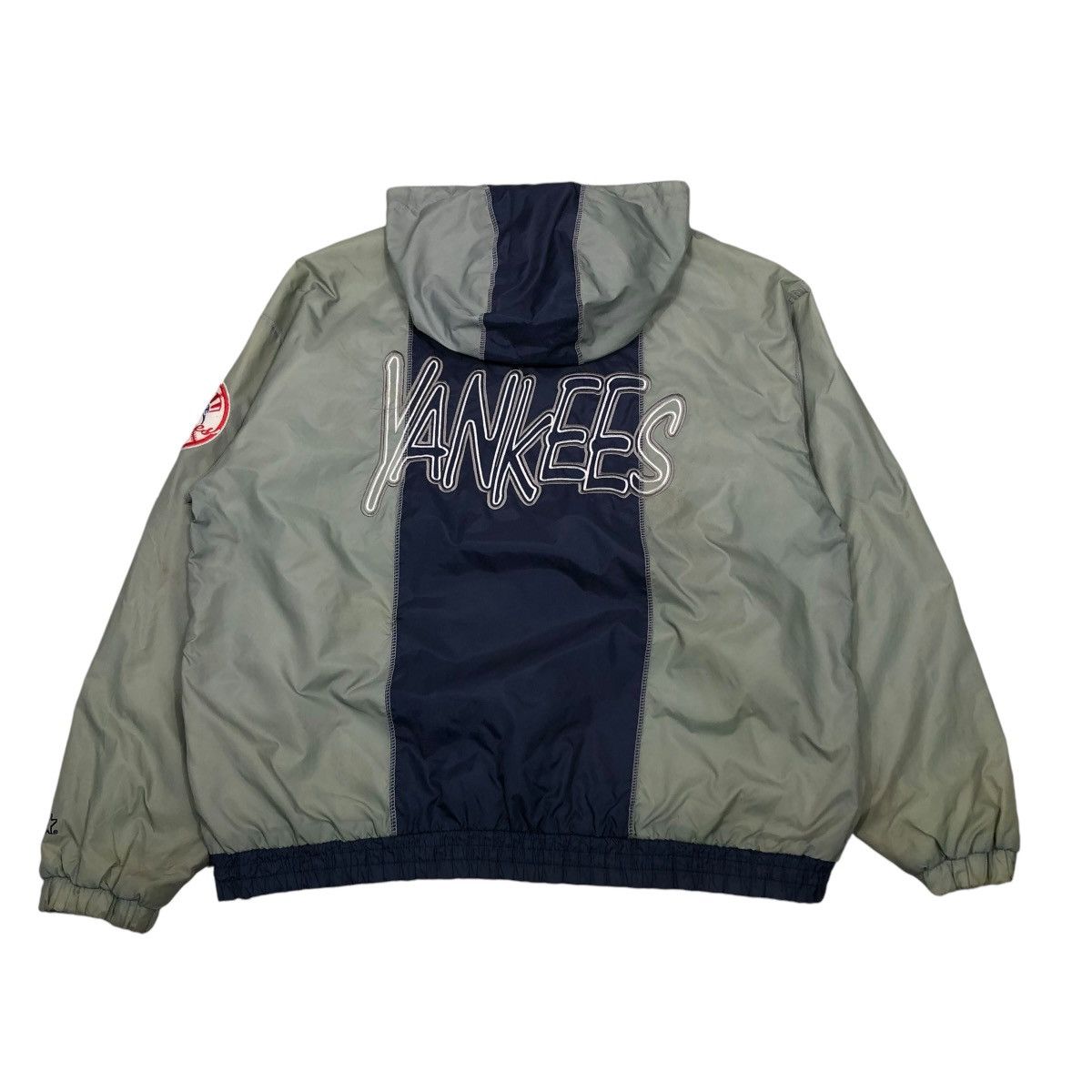 New York Yankees 🔥VINTAGE LIGHT JACKET ANORAK PULL OVER STARTER NY YANKEES Size US L / EU 52-54 / 3 - 1 Thumbnail