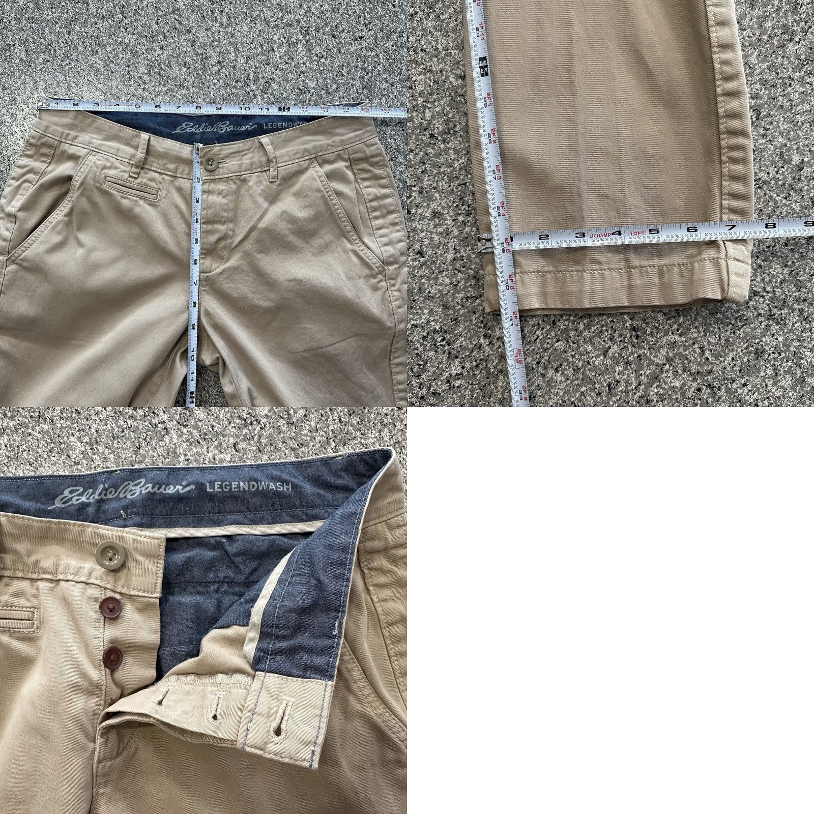 Eddie Bauer Eddie Bauer Pants Womens 8 32x31 Mid Rise Chino Straight Beige Legend Wash Size 24" / US 00 / IT 34 - 8 Thumbnail