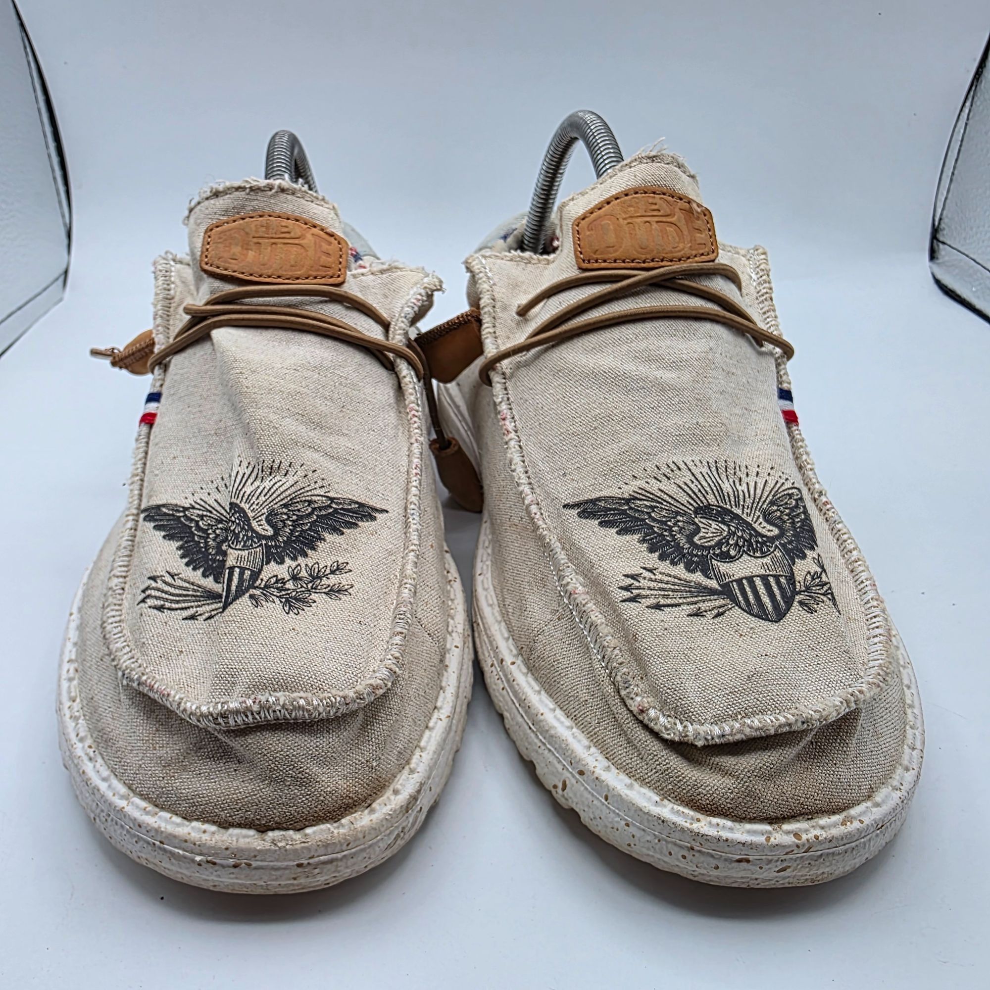 Other Hey Dude Wally Americana Flag Mens Size 9 Beige Casual Shoes Size US 9 / EU 42 - 2 Thumbnail