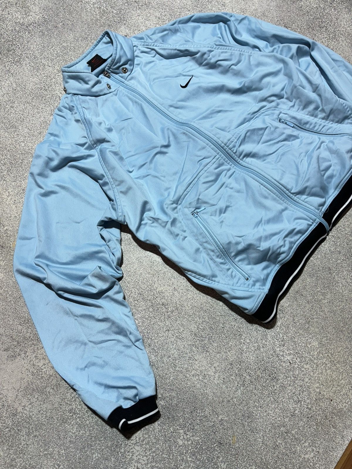 Nike × Vintage RARE Nike Vintage 90s Track Jacket Big Logo Swoosh Small Size US S / EU 44-46 / 1 - 3 Thumbnail