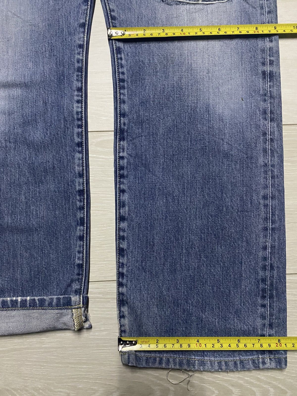 Japanese Brand Vintage japanese Uniqlo Blue Wash Grunge Selvedge Jeans Size US 34 / EU 50 - 15 Thumbnail