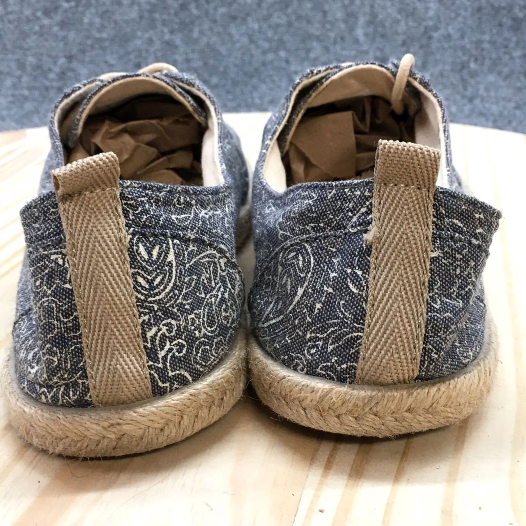 Vintage ROXY Espadrille Womens 7.5 Blue Flora Paisley Lace Up Casual Comfort Shoes Size ONE SIZE - 6 Thumbnail