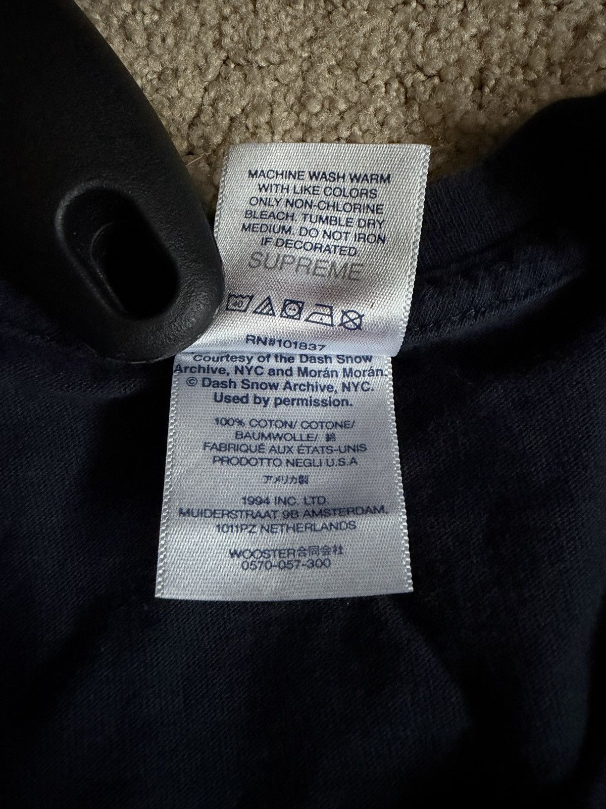 Supreme Supreme FW23 Hell Tee Navy Size Medium Size US M / EU 48-50 / 2 - 7 Thumbnail