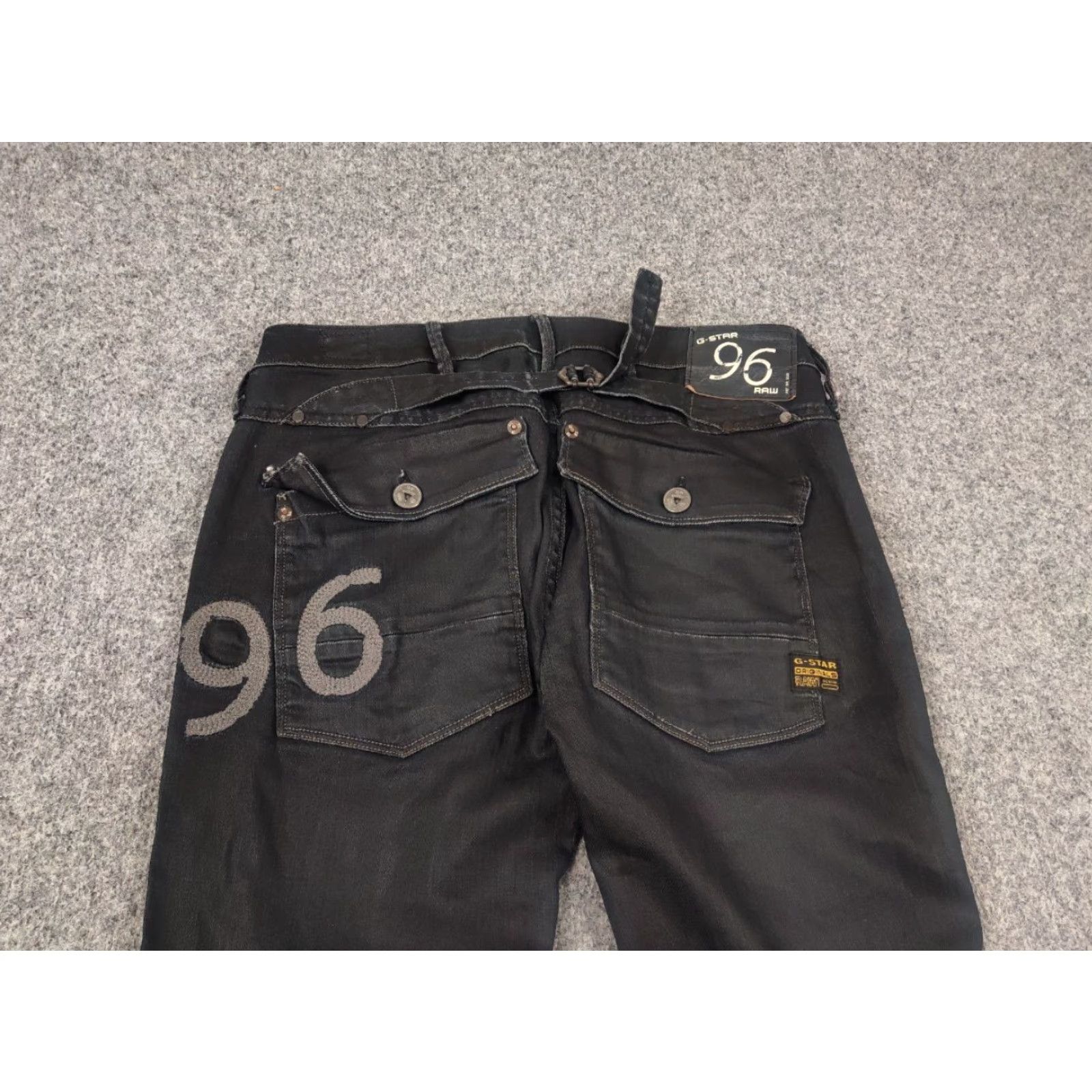 G-Star VINTAGE G-Star RAW 5620 Elwood Waxed Denim Jeans LGB Y2K Style opium Jeans Size US 29 - 5 Thumbnail