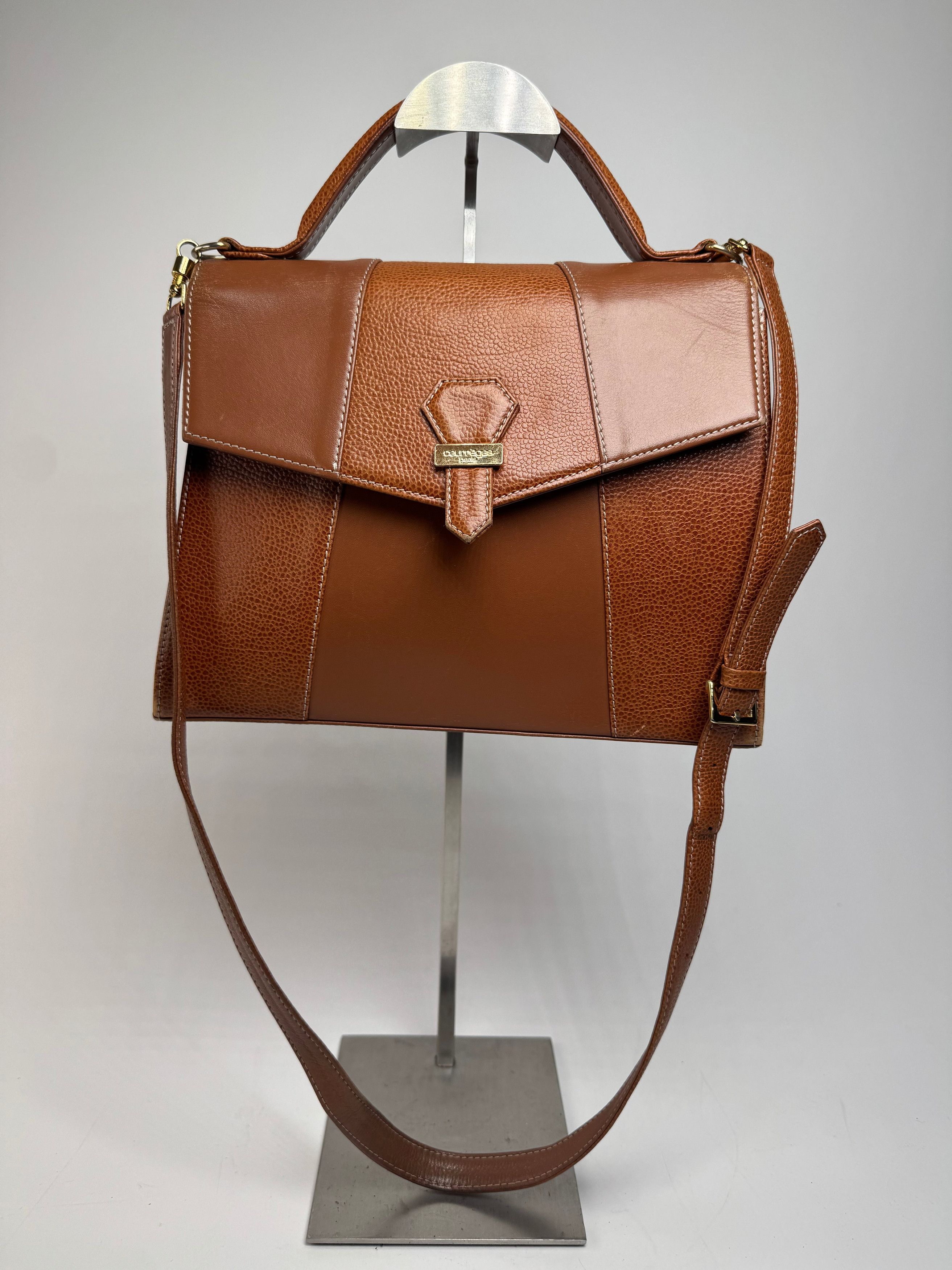 Courreges Vintage 2Way Handbag Brown Size ONE SIZE - 1 Thumbnail