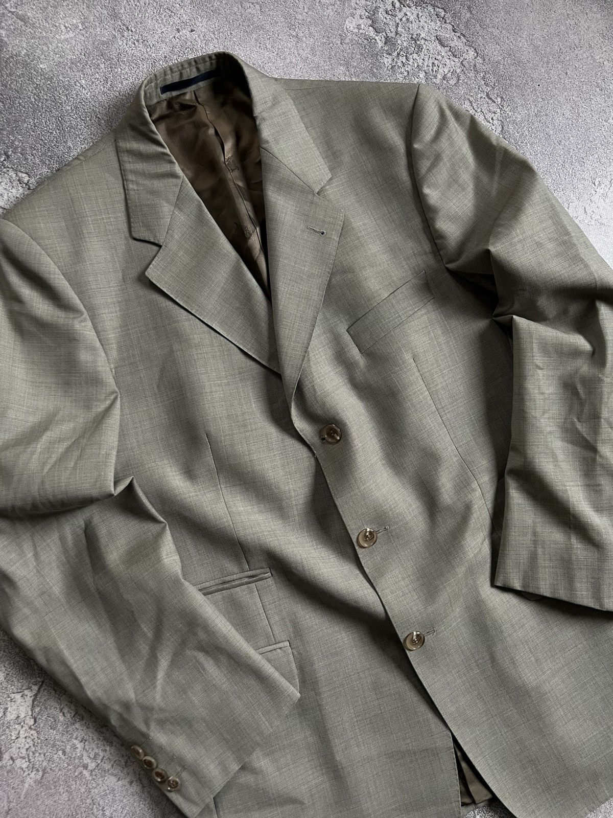 Burberry Vintage Burberry London 2 Two Piece Suit EU 52 Blazer Pants Size 52S - 8 Thumbnail
