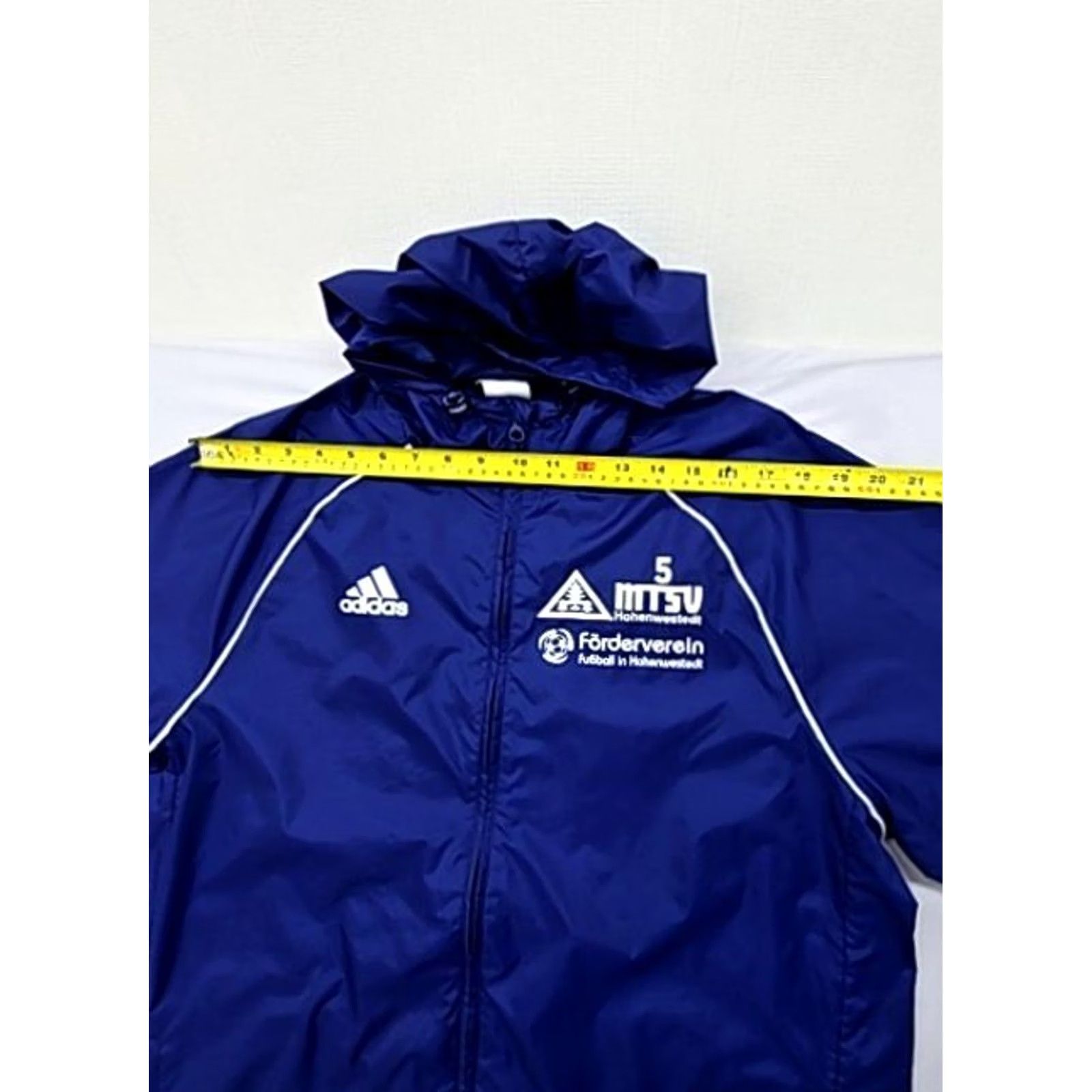 Adidas Adidas Men's M Blue Golf Rain Jacket Water-Resistant Full-Zip Hood Size US M / EU 48-50 / 2 - 5 Thumbnail