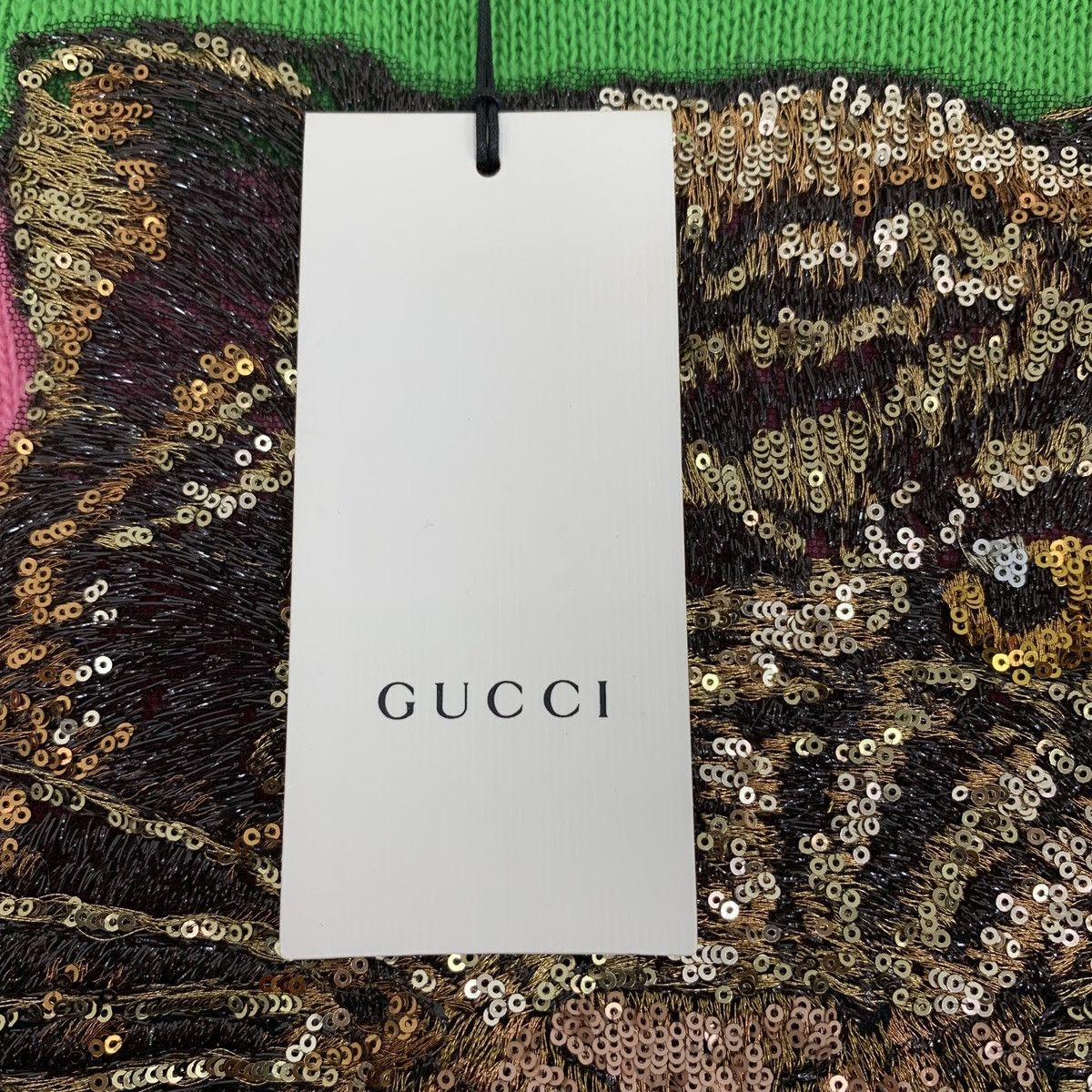 Gucci Gucci Multicolor Tiger Head Sequin Wool Knit Sweater K26WX Size S / US 4 / IT 40 - 6 Thumbnail
