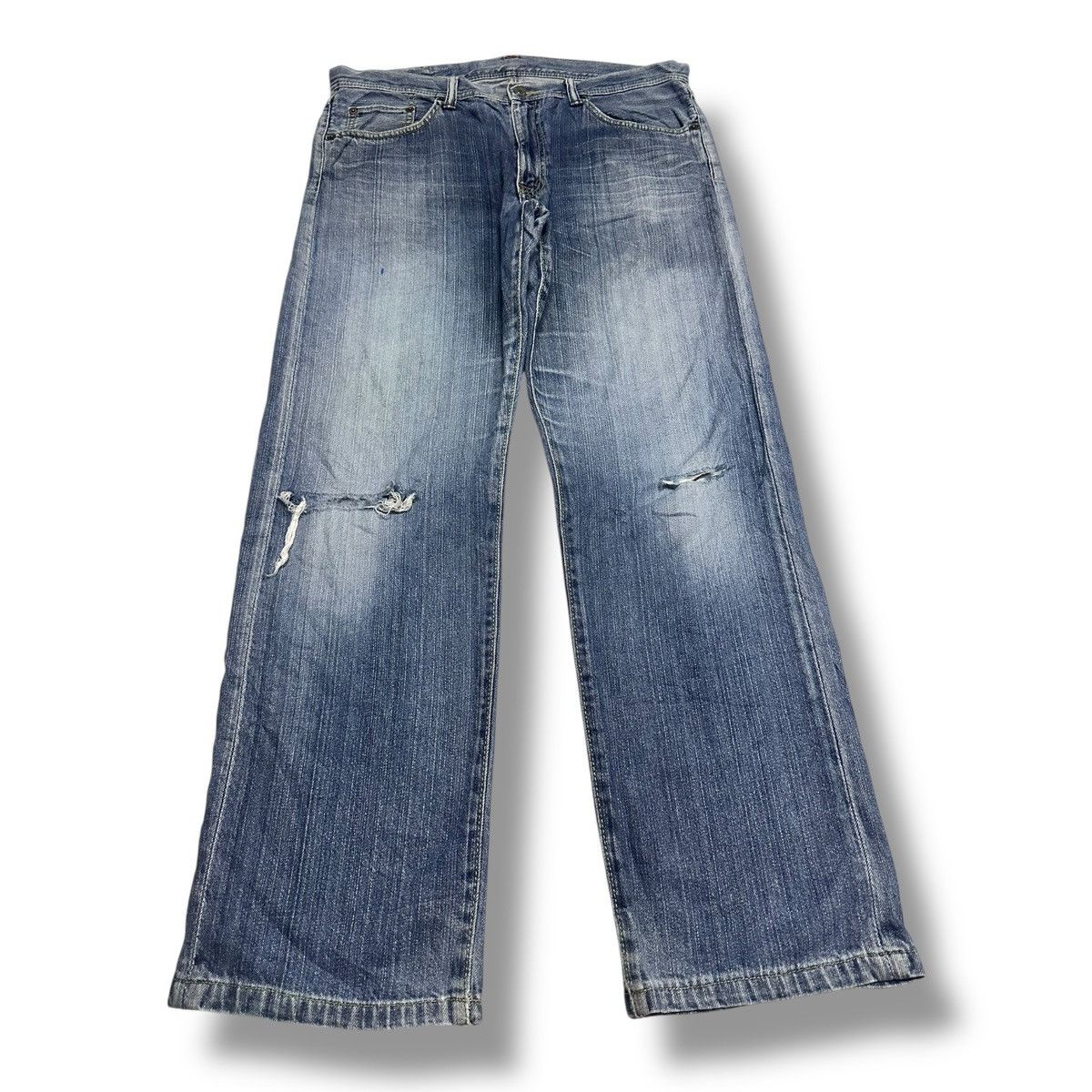 Japanese Brand GLHeart Limited Edition Vintage Jeans With Loose Style Faded Size US 35 - 1 Thumbnail