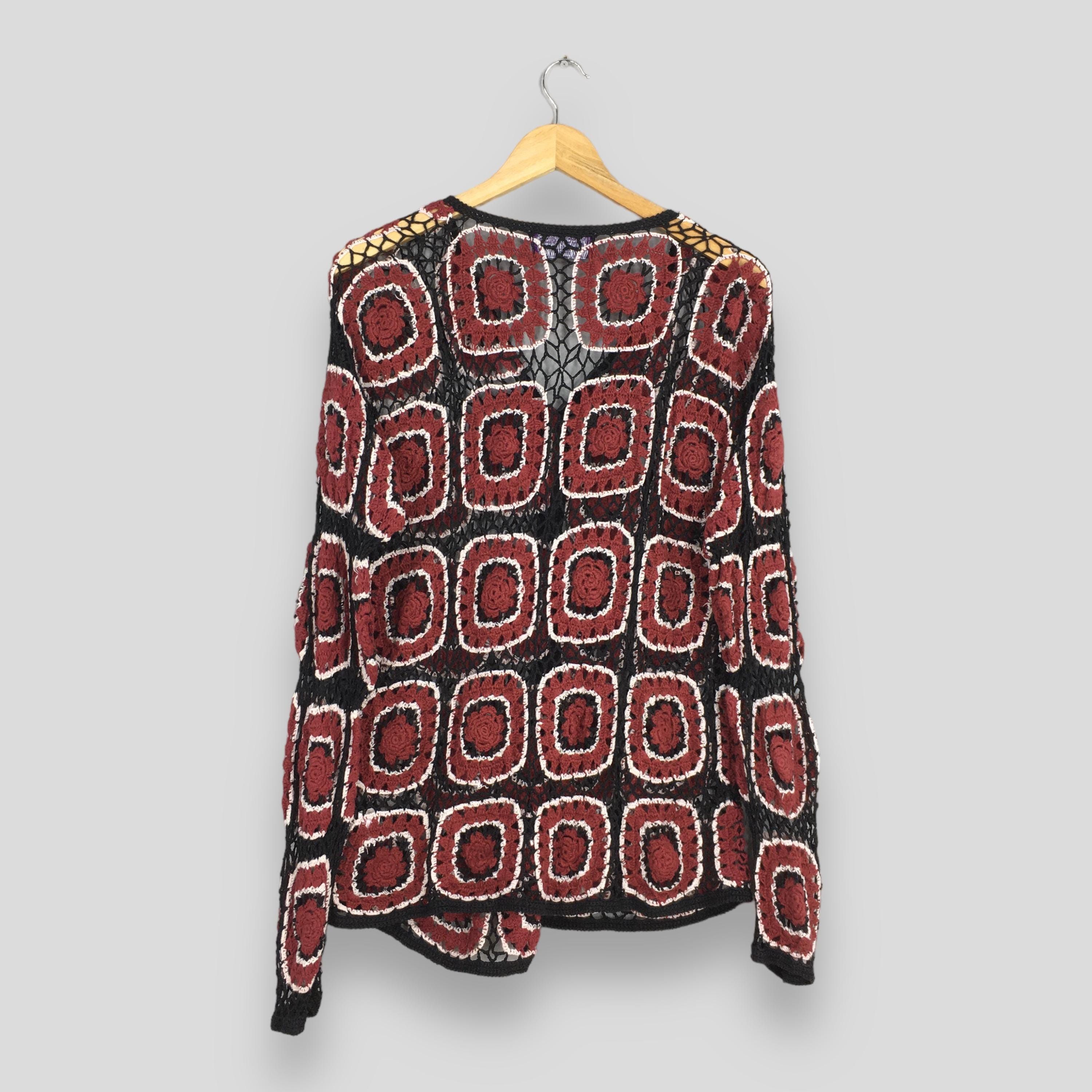 Needles × Nepenthes Vintage Nepenthes Hogg Japan Crochet Cardigan Medium Size M / US 6-8 / IT 42-44 - 8 Thumbnail