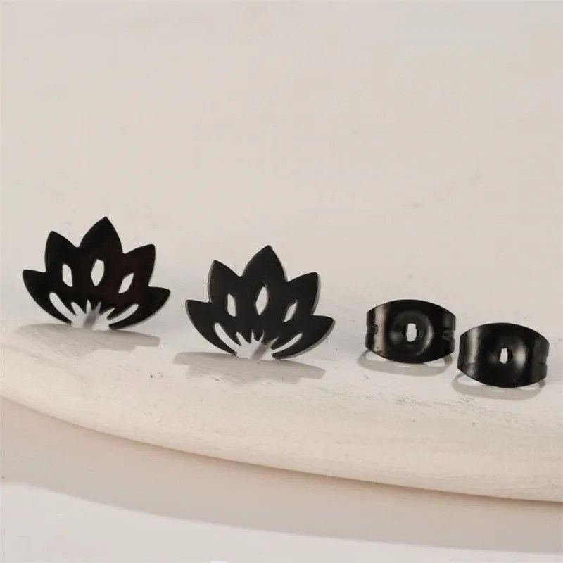 Jewelry Lotus Flower Earrings Charm Earring Gift Size ONE SIZE - 1 Preview
