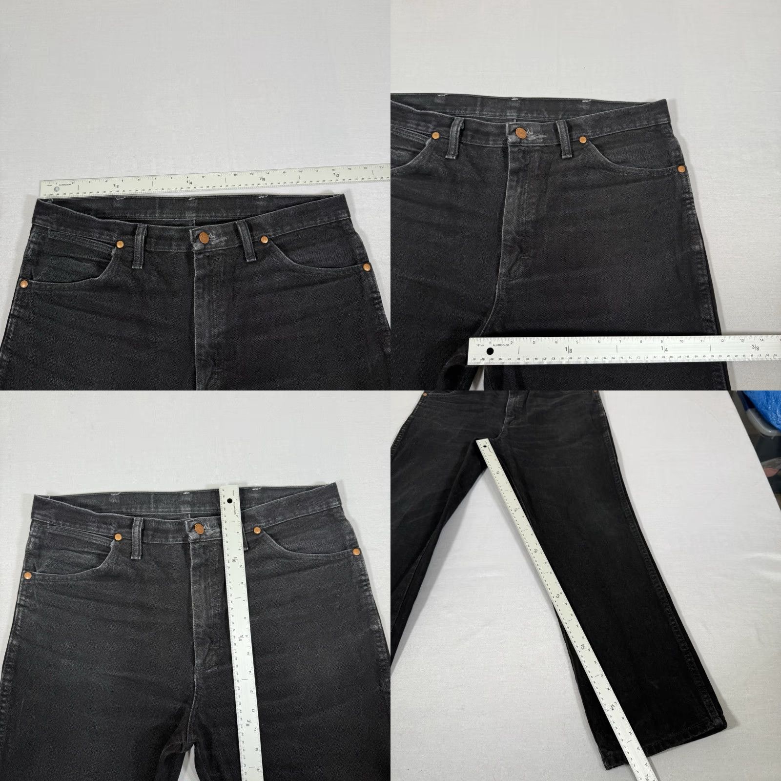 Wrangler Wrangler Jeans Men 36x30 Black 936 Slim Straight Denim Pants Western Work Cowboy Size US 36 / EU 52 - 8 Thumbnail