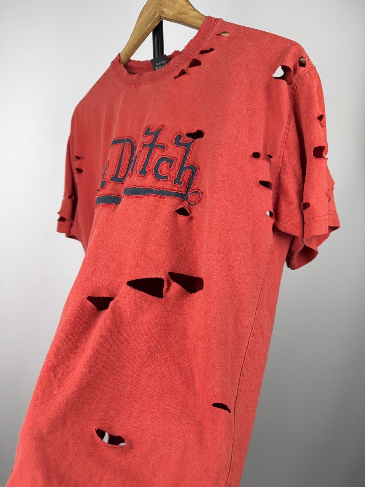 Von Dutch Von Dutch Faded Distressed Logo T Shirt Y2K Biker Grunge XL Size US XL / EU 56 / 4 - 11 Thumbnail