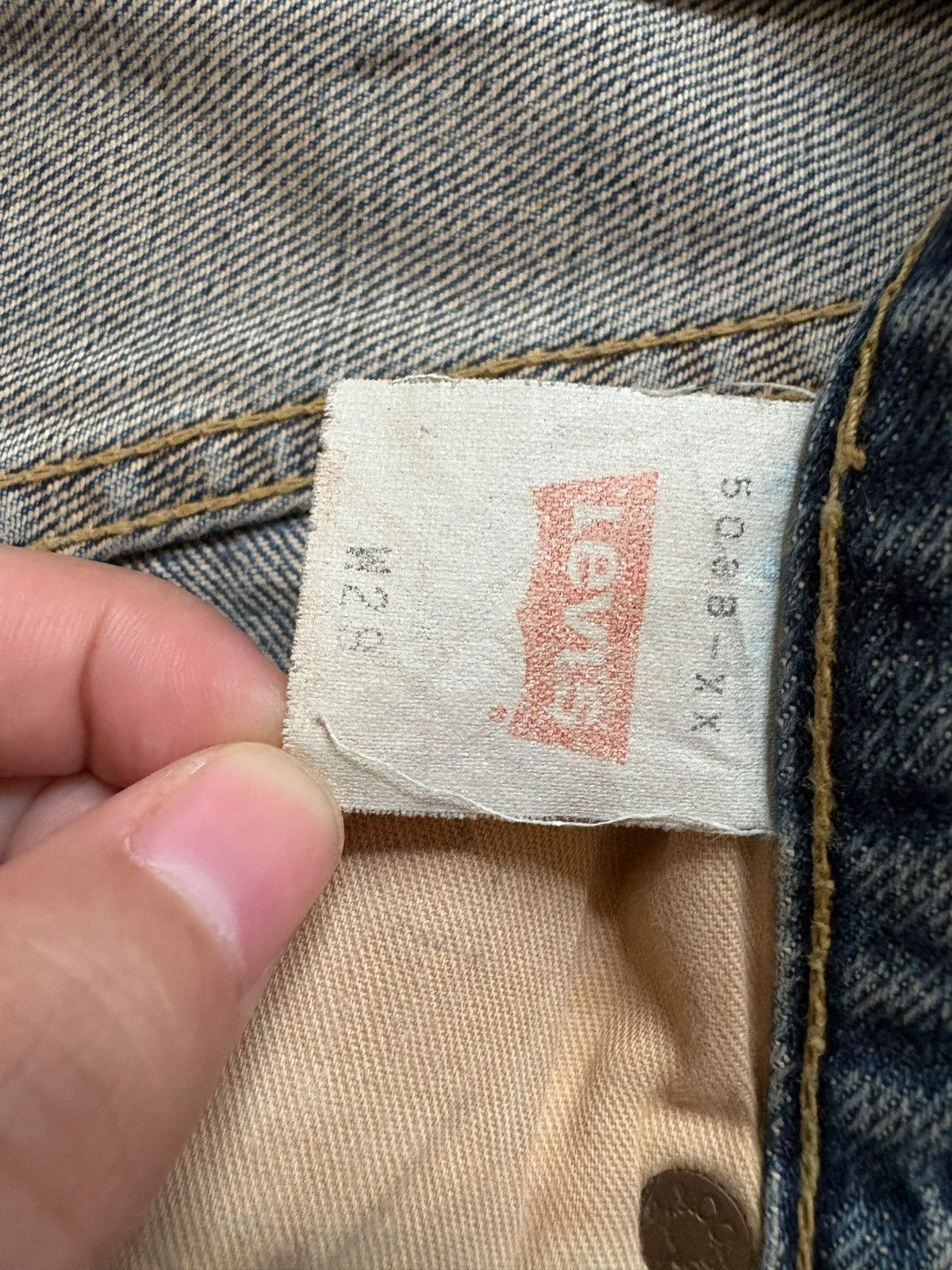 Levi's Vintage 80s Levis 503B Big E Selvedge Rusty Wash Baggy Jean Size US 28 / EU 44 - 11 Thumbnail