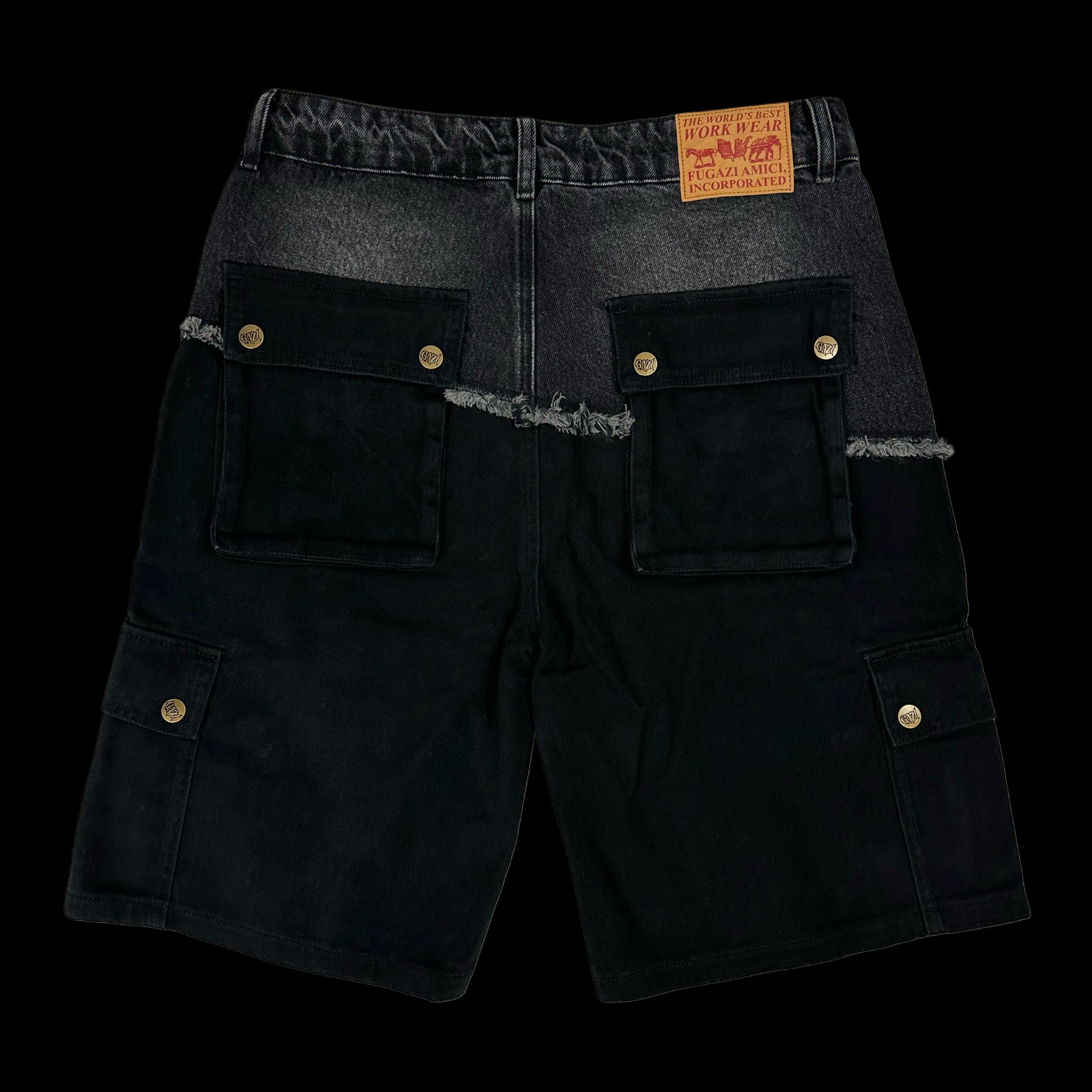2025 fugazi dover street market hybrid shorts black