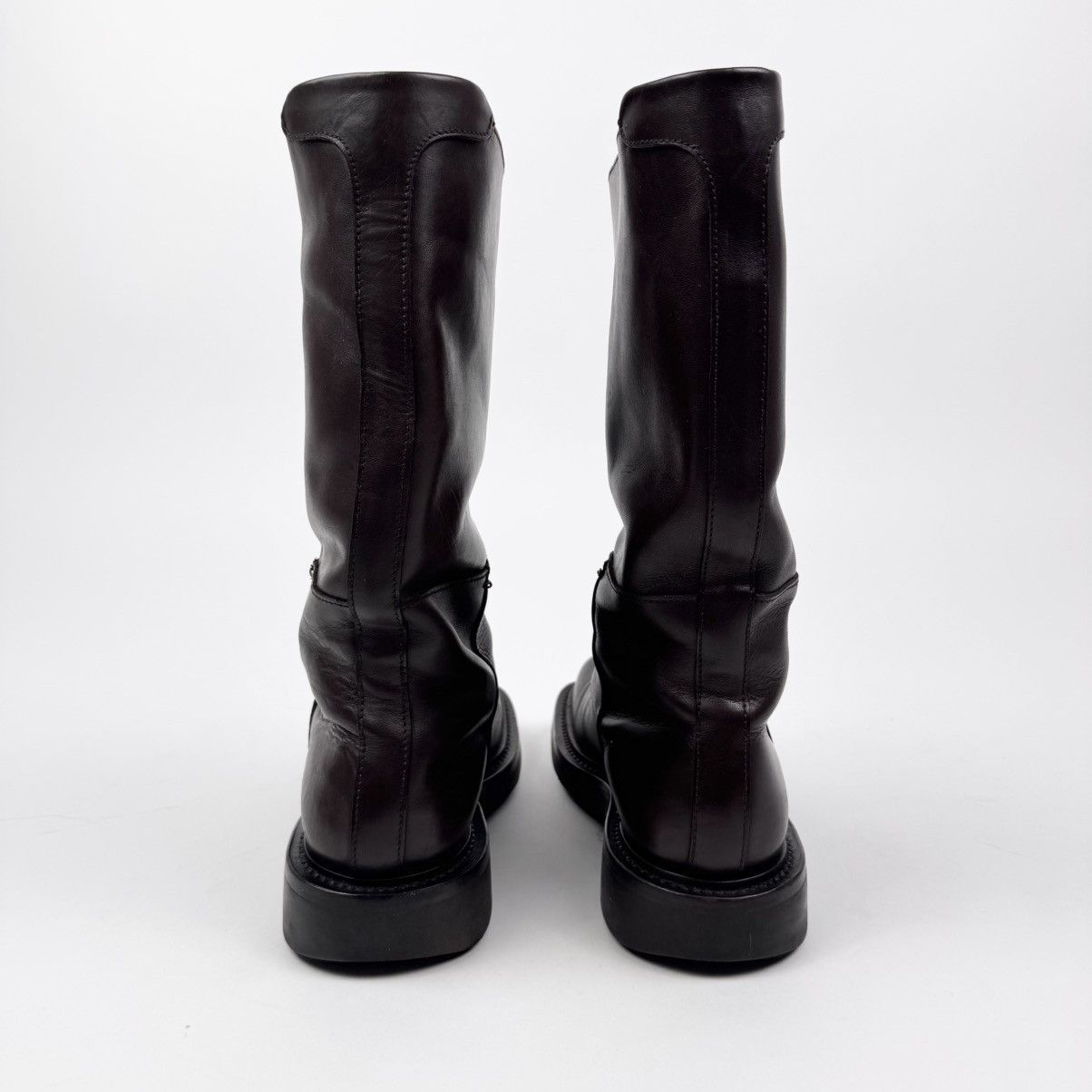 Prada Prada FW1999 Brown Leather Riding Boots Size US 11 / EU 44 - 4 Thumbnail