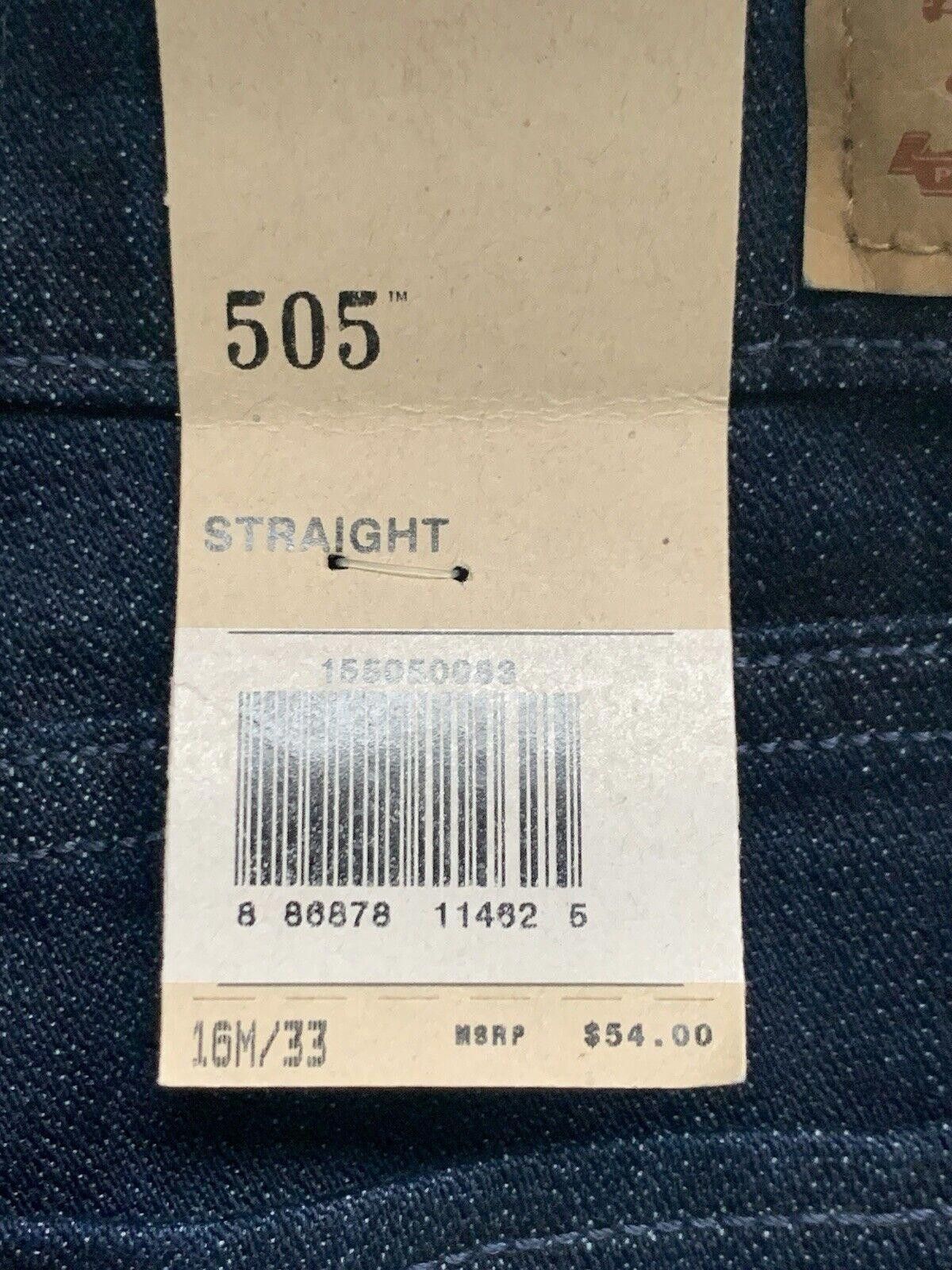 Levi's Levis 505 Black Embroidered Jeans Straight Stretch Size 38" / US 16 / IT 52 - 12 Thumbnail