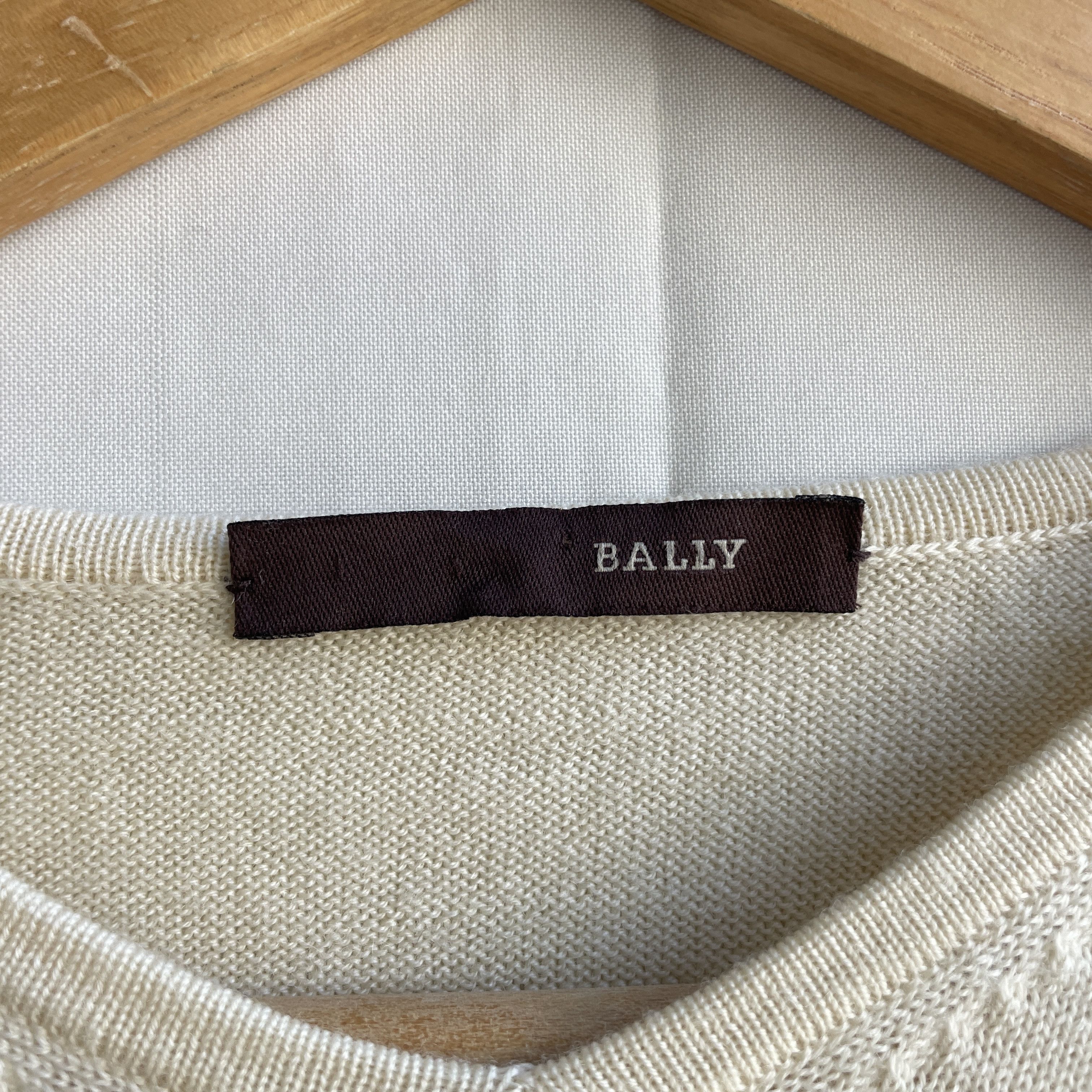 Bally Bally Vintage Womens V-Neck Merino Wool Sweater Size L / US 10 / IT 46 - 6 Thumbnail