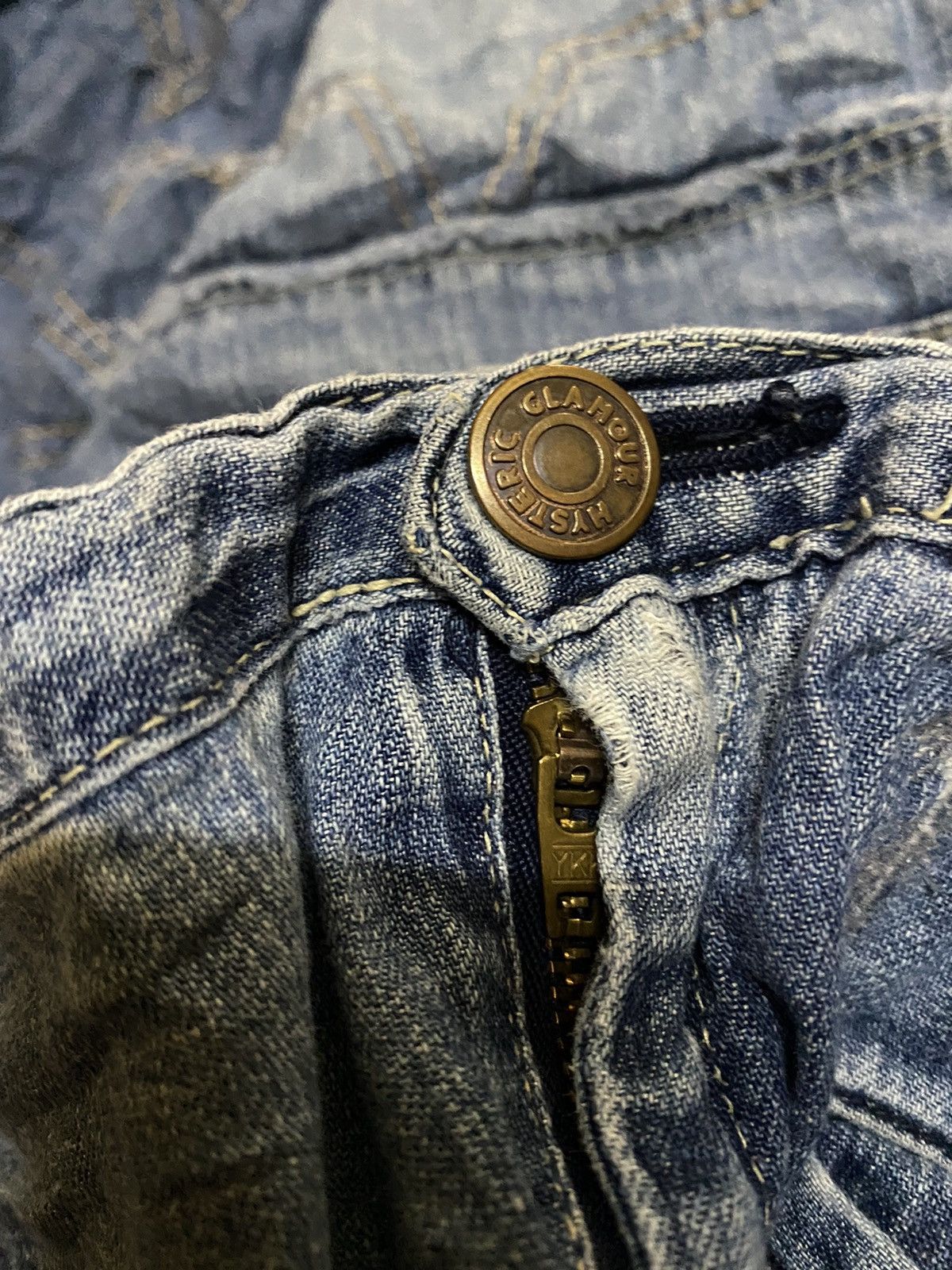 Hysteric Glamour × Vintage Vintage Hysteric Glamour Star Denim Skirt Size 28" / US 6 / IT 42 - 9 Thumbnail