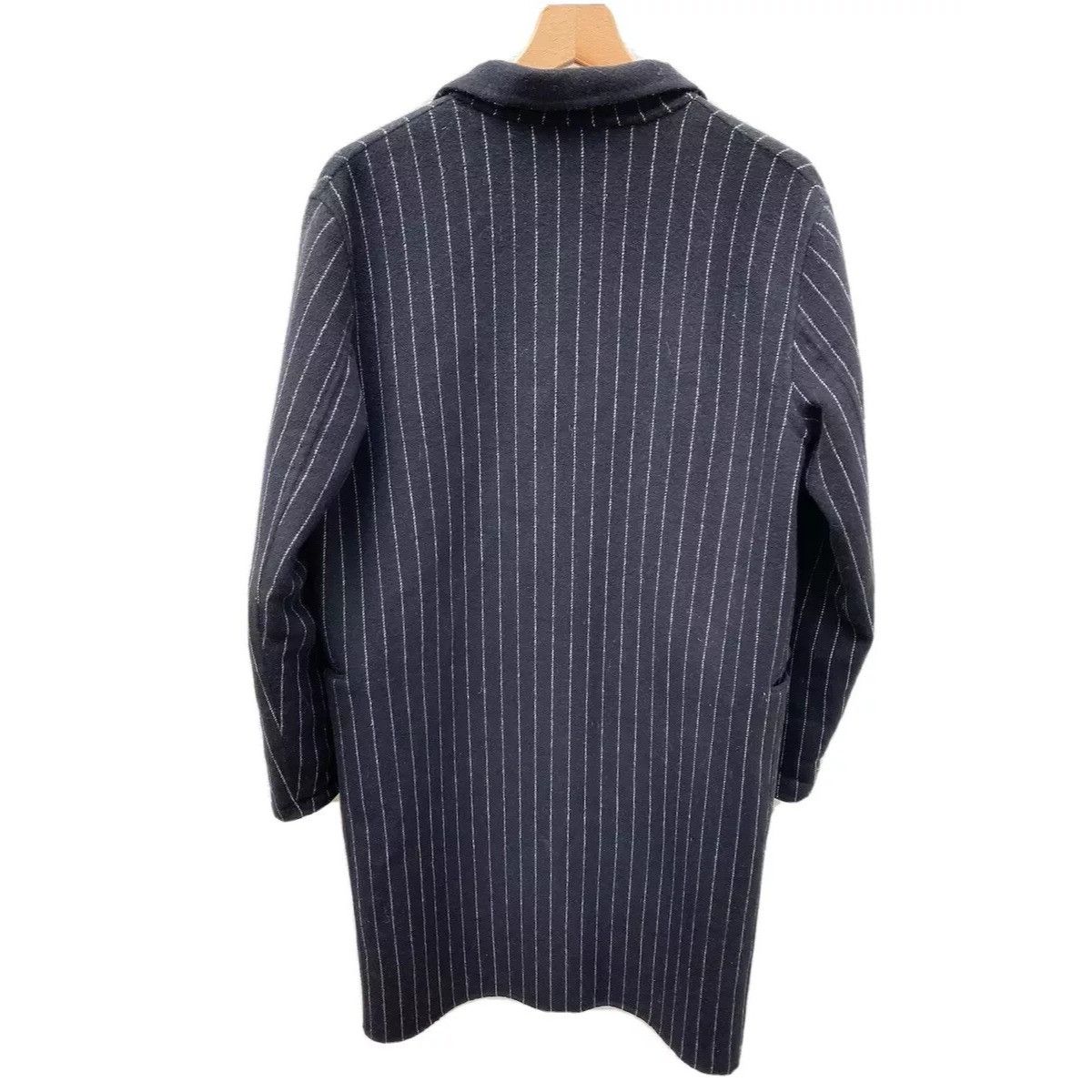 Sandro Black Striped Wool Coat Size M / US 6-8 / IT 42-44 - 3 Thumbnail