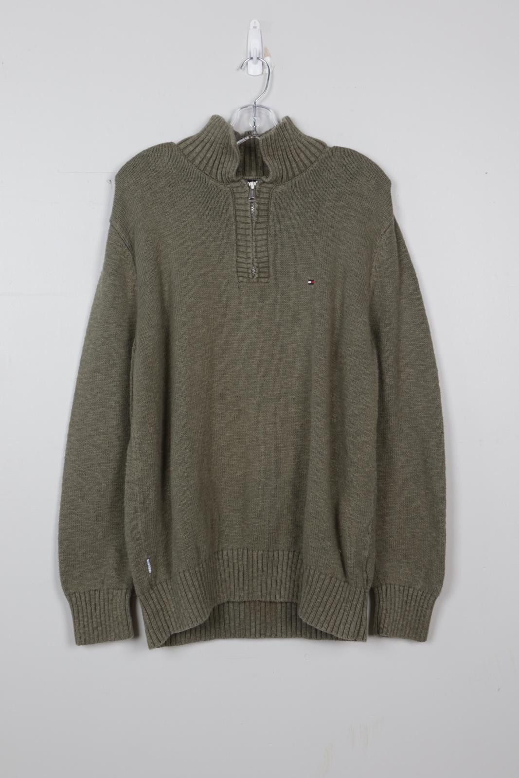Tommy Hilfiger 00's Tommy Hilfiger Knitted Quarter-Zip Sweater Size L / US 10 / IT 46 - 1 Thumbnail