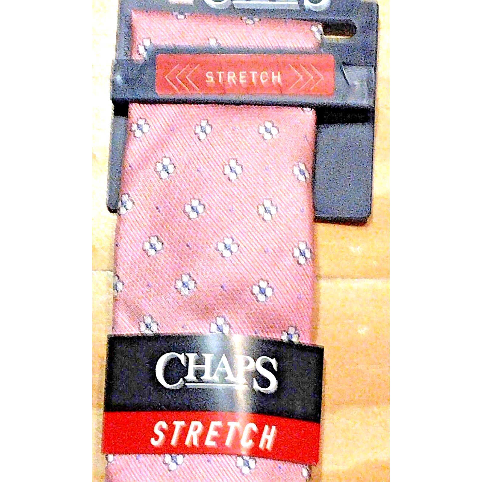 Chaps Chaps Mens Stretch Summer Pink Bay Flower Tie Silk Size ONE SIZE - 2 Thumbnail