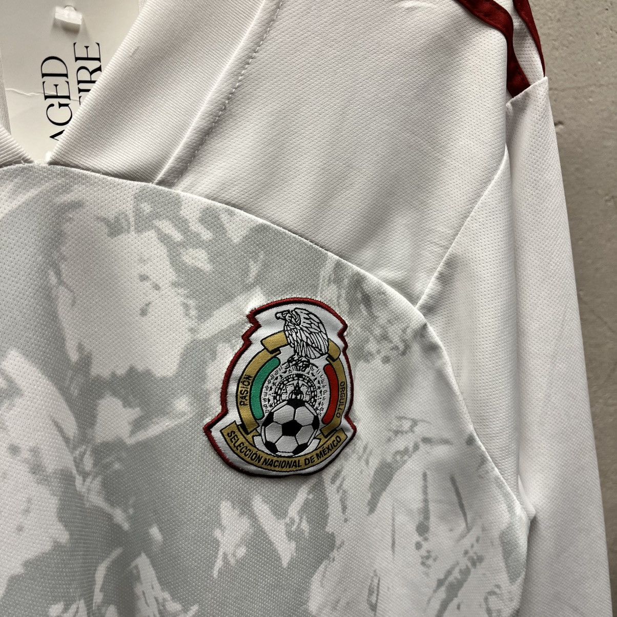 Adidas Mexico Soccer Futbol White Long Sleeve Pattern Patch Jersey Size US L / EU 52-54 / 3 - 2 Thumbnail