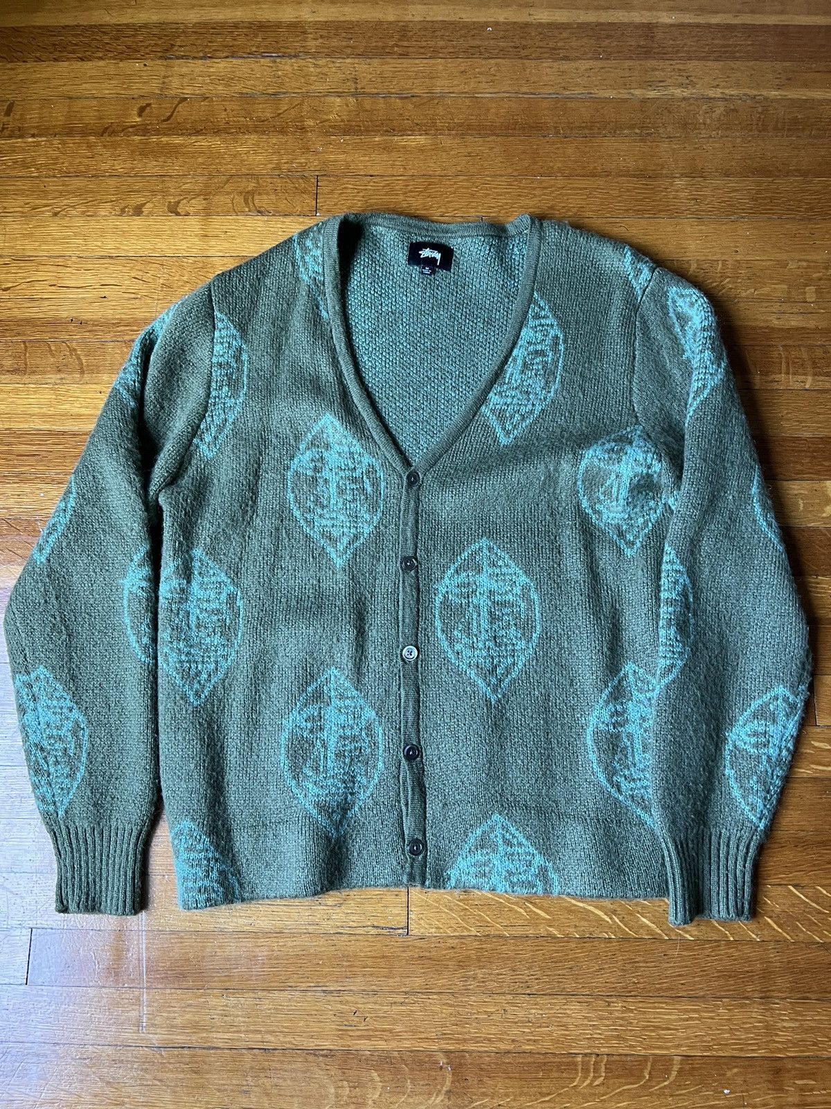 Stussy Stussy mask mohair cardigan | Grailed