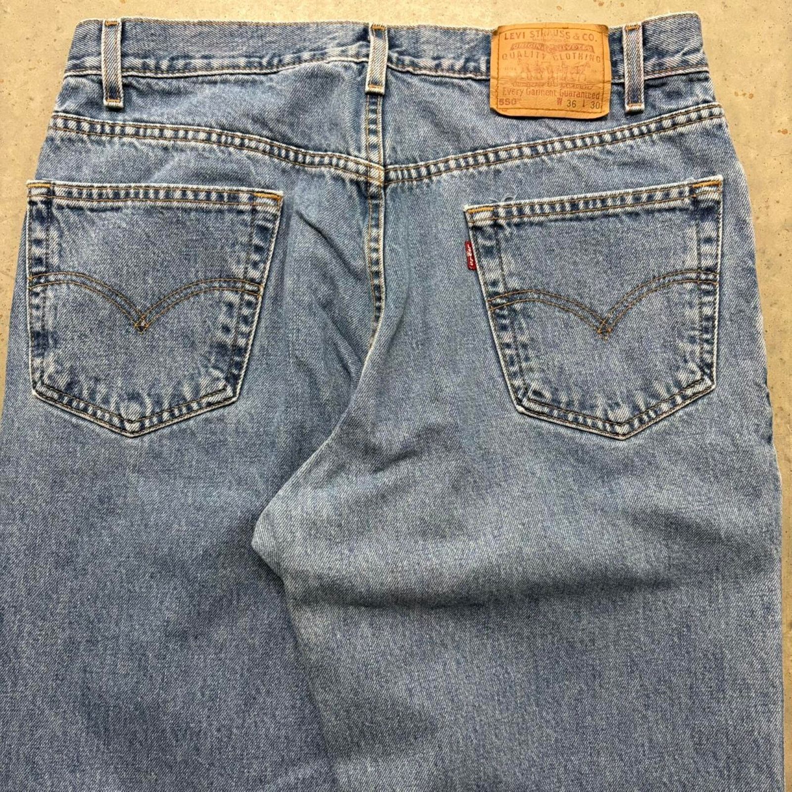 Japanese Brand × Levi's × Vintage Crazy Vintage Y2K Levi's 550 Relaxed Baggy Loose Denim Jeans Size US 36 / EU 52 - 5 Thumbnail