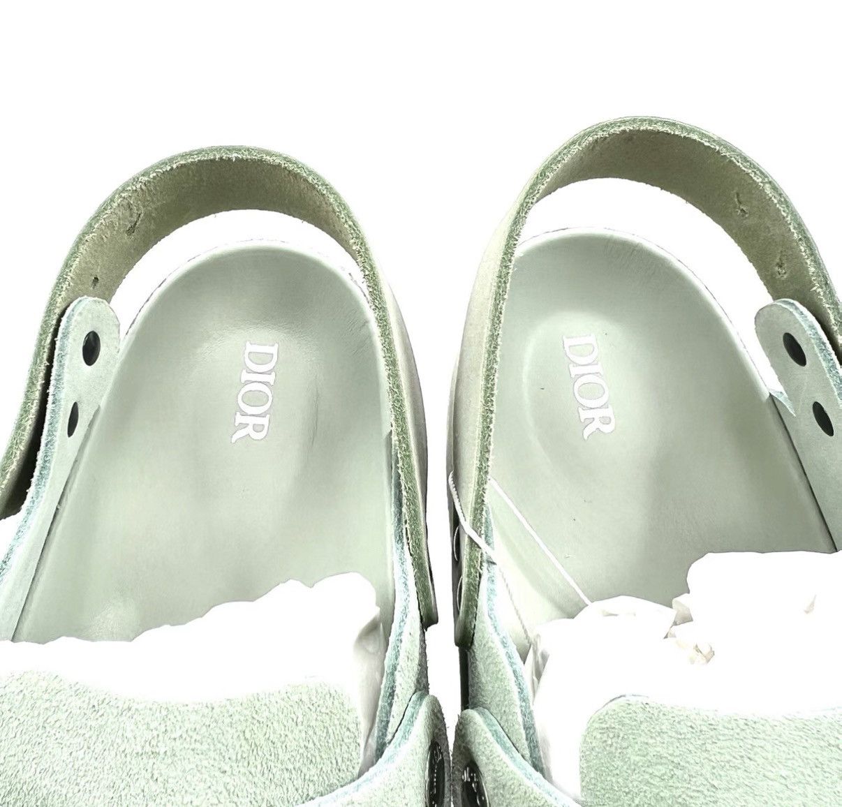 Dior Dior x Birkenstock Tokio Mint Green Flat Sandals K12 Size US 8 / IT 38 - 6 Thumbnail