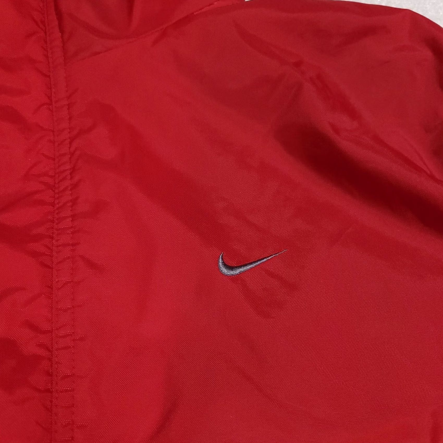 Nike VINTAGE Nike Jacket Mens M Red Windbreaker Reflective Swoosh Zip Full Zip 90s Outdoor Sports Size US M / EU 48-50 / 2 - 5 Thumbnail