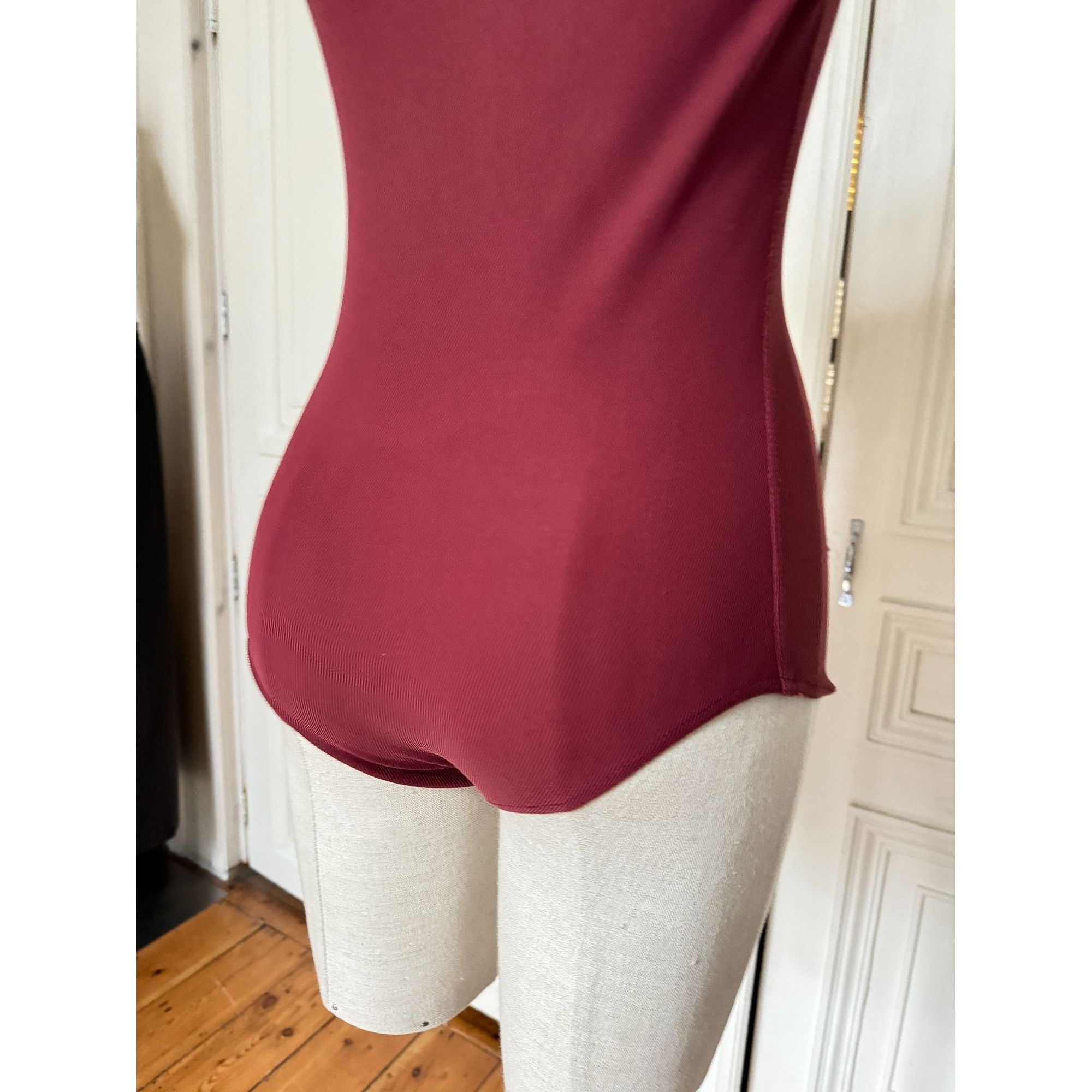 Hermes Burgundy One-Piece Swimsuit Size S / US 4 / IT 40 - 6 Thumbnail
