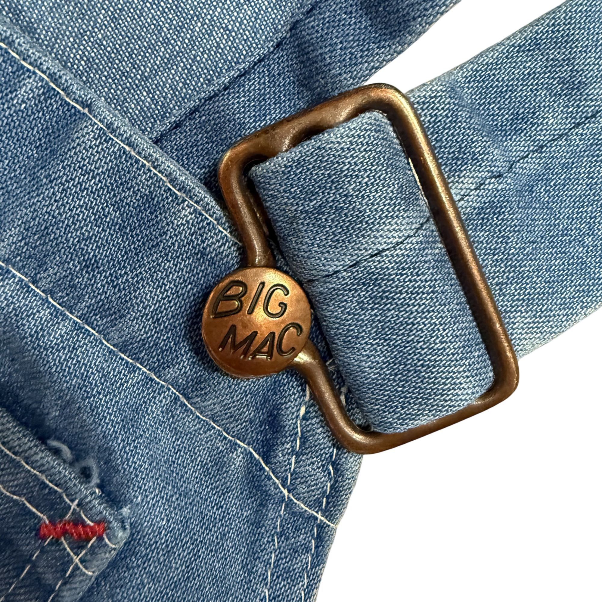 Big Mac Vtg Big Mac Blue Jean Square Bak BIB Overalls Size US 38 / EU 54 - 5 Thumbnail