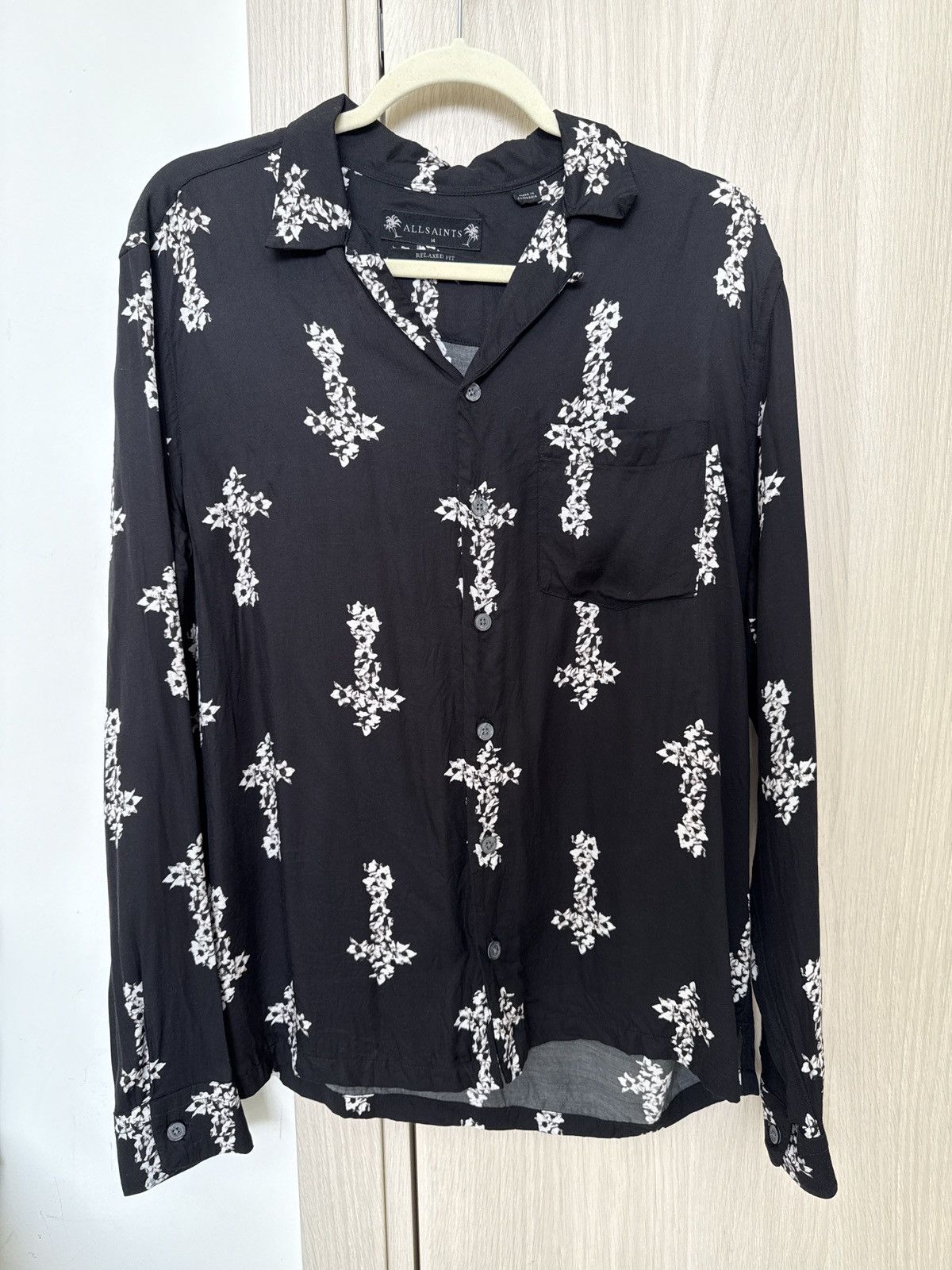 Allsaints Allsaints bullet hole upside-down cross button up Size US M / EU 48-50 / 2 - 1 Thumbnail