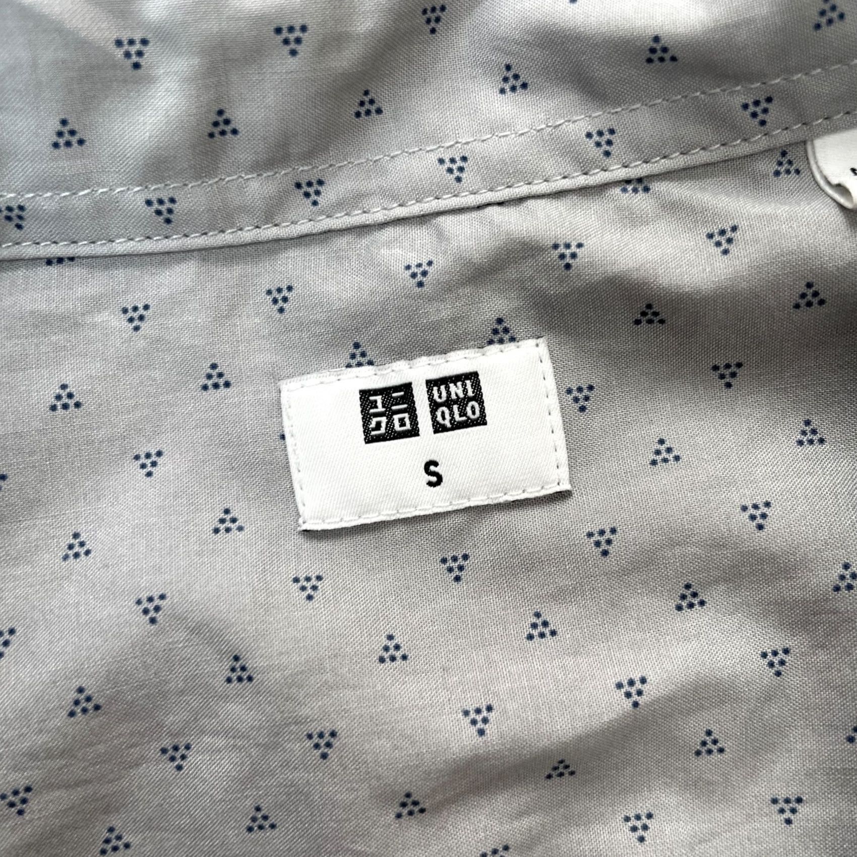 Uniqlo Uniqlo Shirt Mens Small Gray Cotton Button Up Casual Broadcloth Print Extra Fine Size US S / EU 44-46 / 1 - 3 Thumbnail