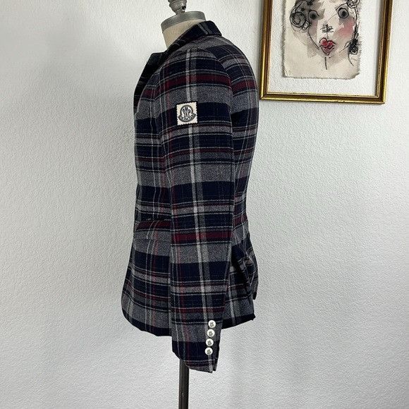 Moncler Gamme Bleu Moncler Gamme Blue x Thom Browne Plaid Quilted Down Blazer Size US S / EU 44-46 / 1 - 6 Thumbnail