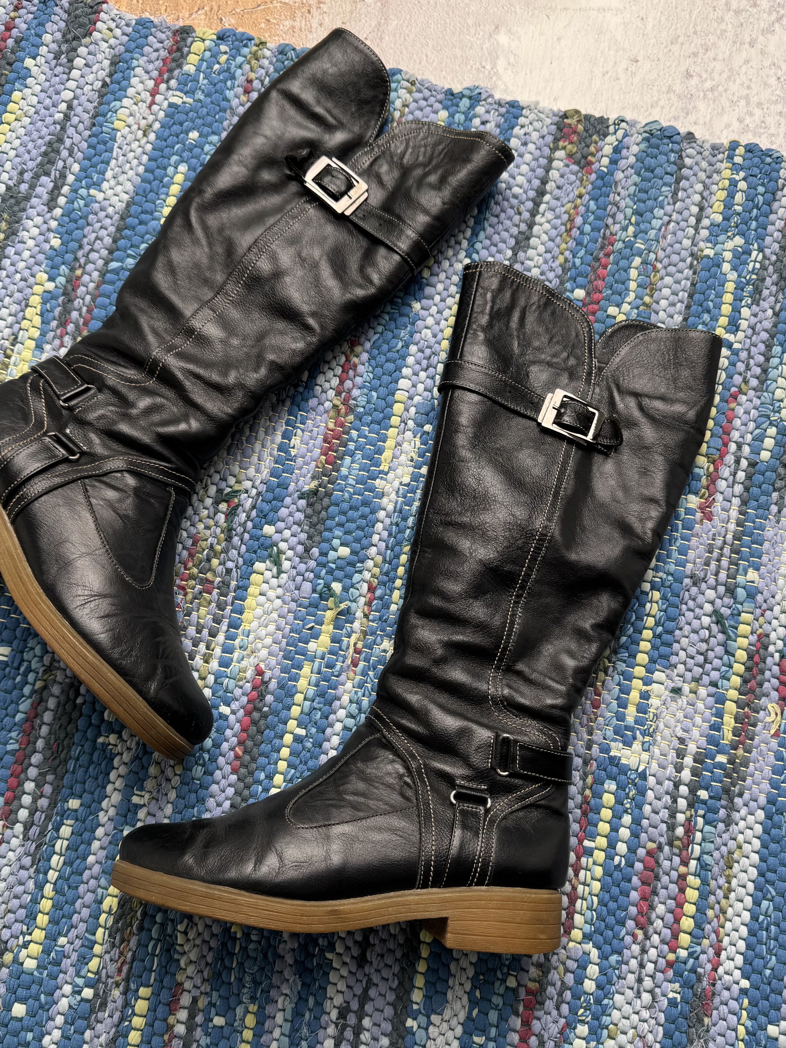 Vintage Vintage Leather Boots With Belt A8D15(V8) Size US 8 / IT 38 - 3 Thumbnail
