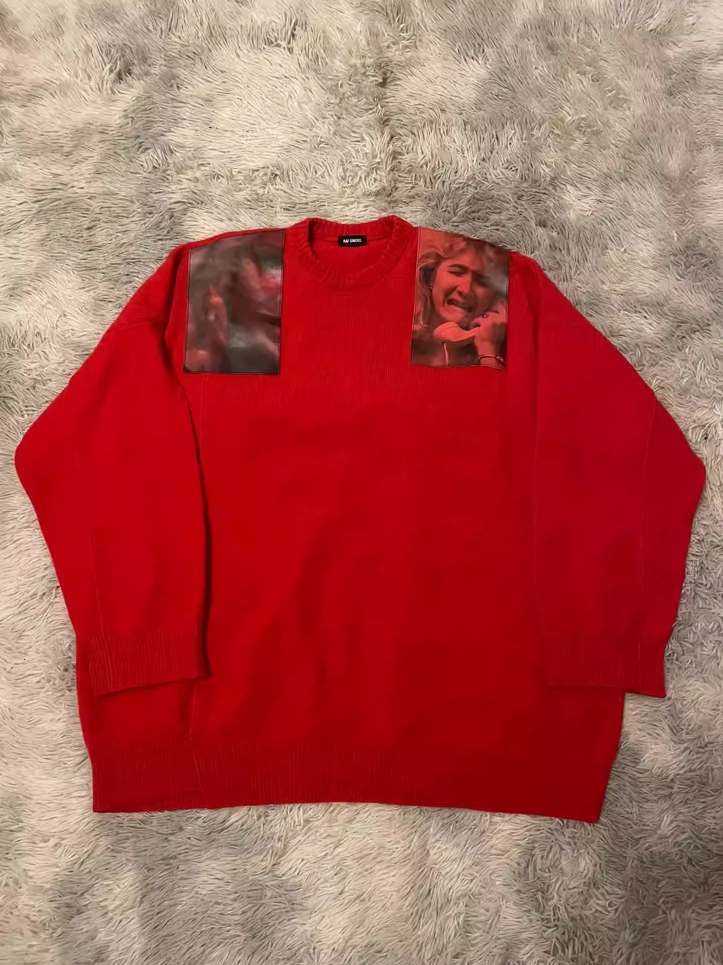Raf Simons raf simons red velvet sweater-2505 Size US L / EU 52-54 / 3 - 1 Thumbnail