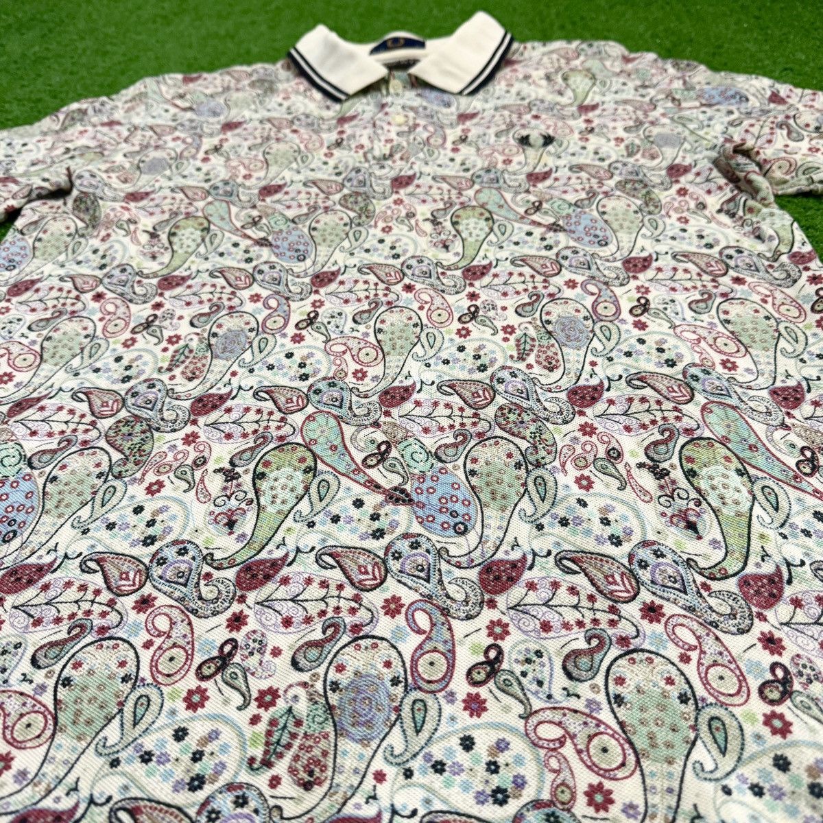 FRED PERRY X Liberty London \'PAISLEY\' Twin Tapped Polo Tee