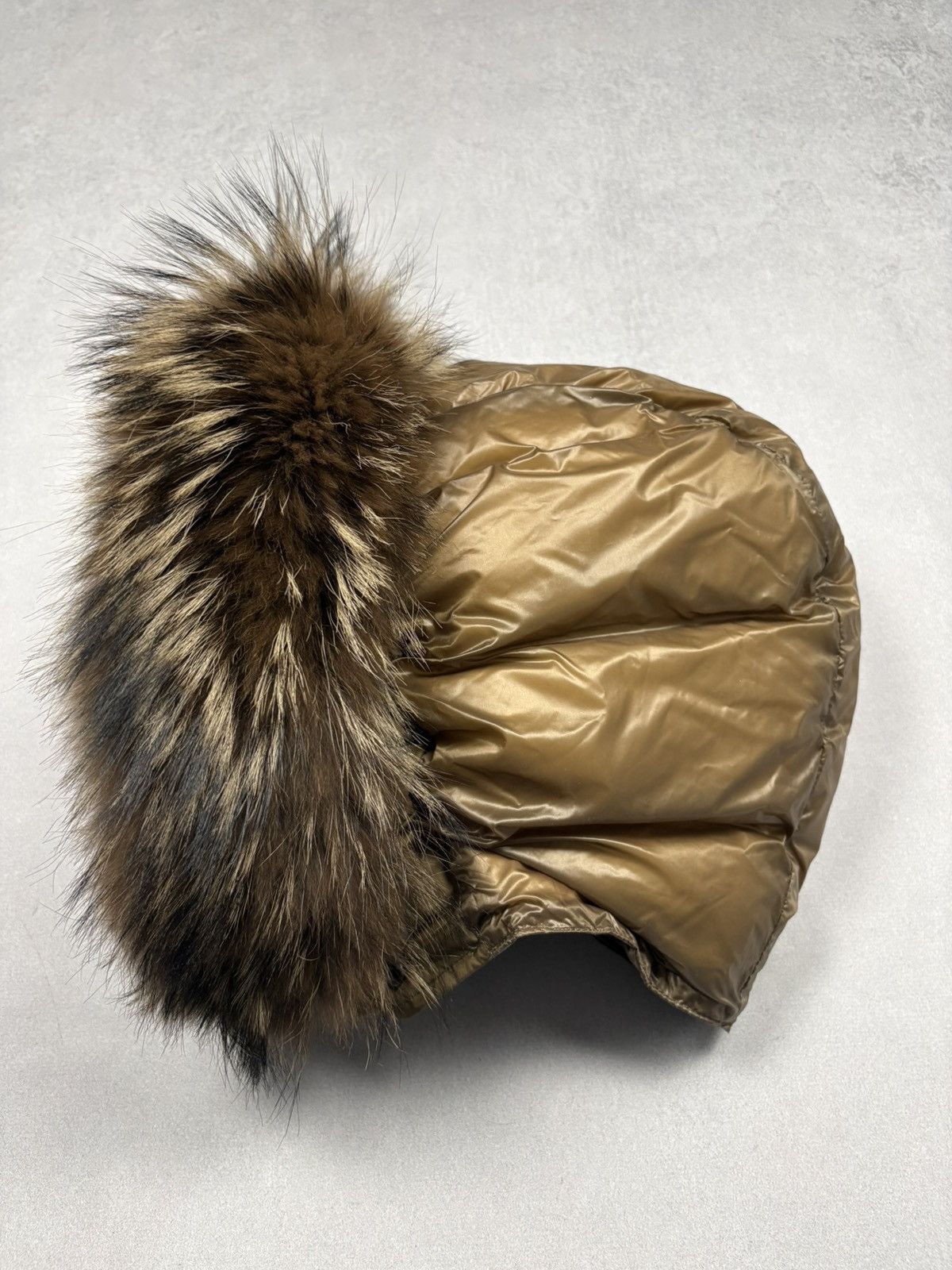 Moncler Moncler Detachable Down Hood With Real Fur Trim Brown Size ONE SIZE - 1 Thumbnail