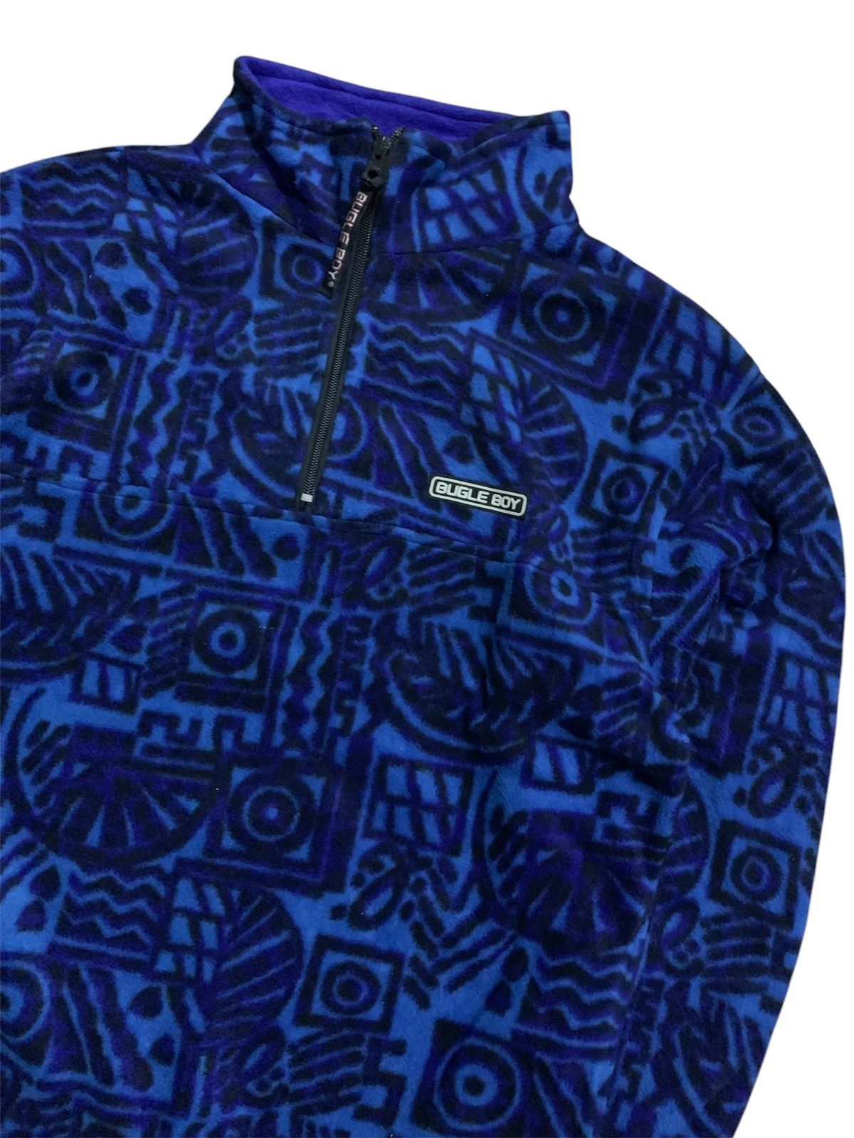 Bugle Boy Vintage 90s Bugle Boy Half Zip Sweater Fleece Size US M / EU 48-50 / 2 - 2 Thumbnail