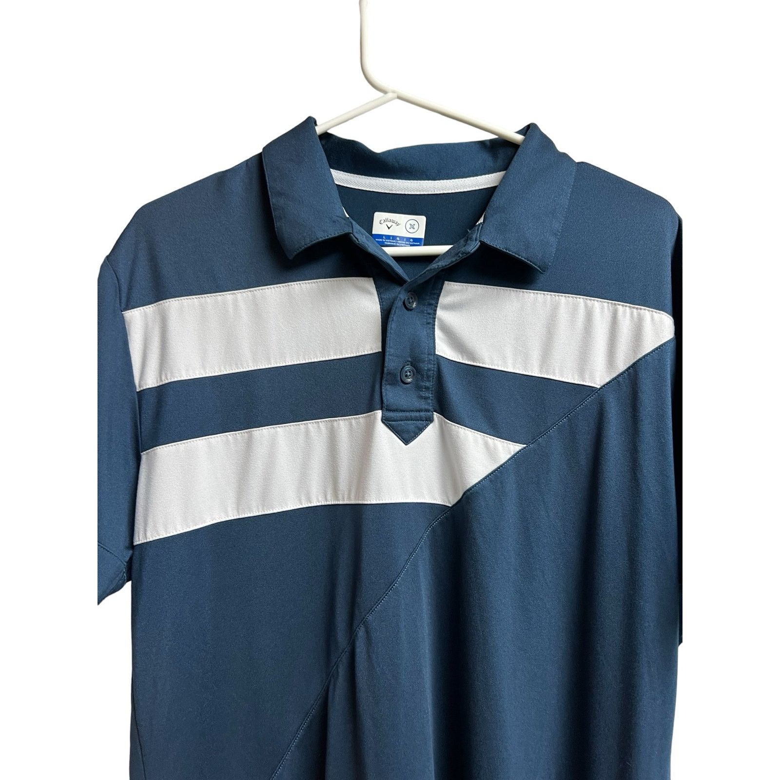 Callaway Callaway Golf X Range Striped Diagonal Polo Shirt Navy White Size US L / EU 52-54 / 3 - 2 Thumbnail