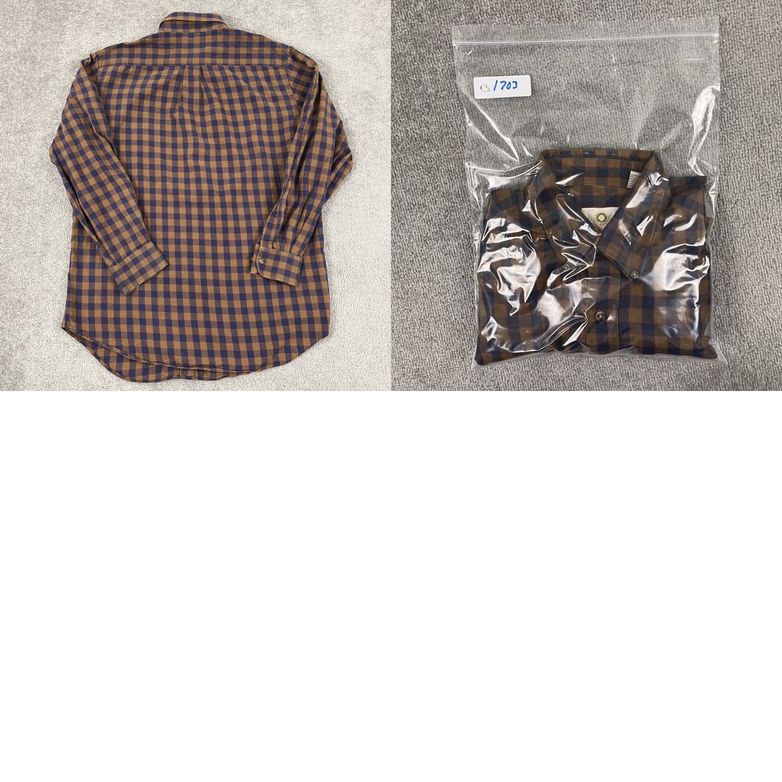 Vintage Viyella Shirt Mens Medium Blue Brown Plaid Wool Blend Button-Down Long Sleeve Size US M / EU 48-50 / 2 - 8 Thumbnail